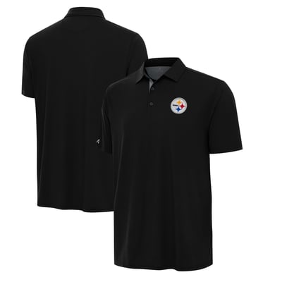 Pittsburgh Steelers Antigua Era Polo - Black/Gray