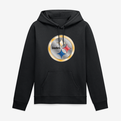 Pittsburgh Steelers Big & Tall Metallic Mascot Hoodie - Black
