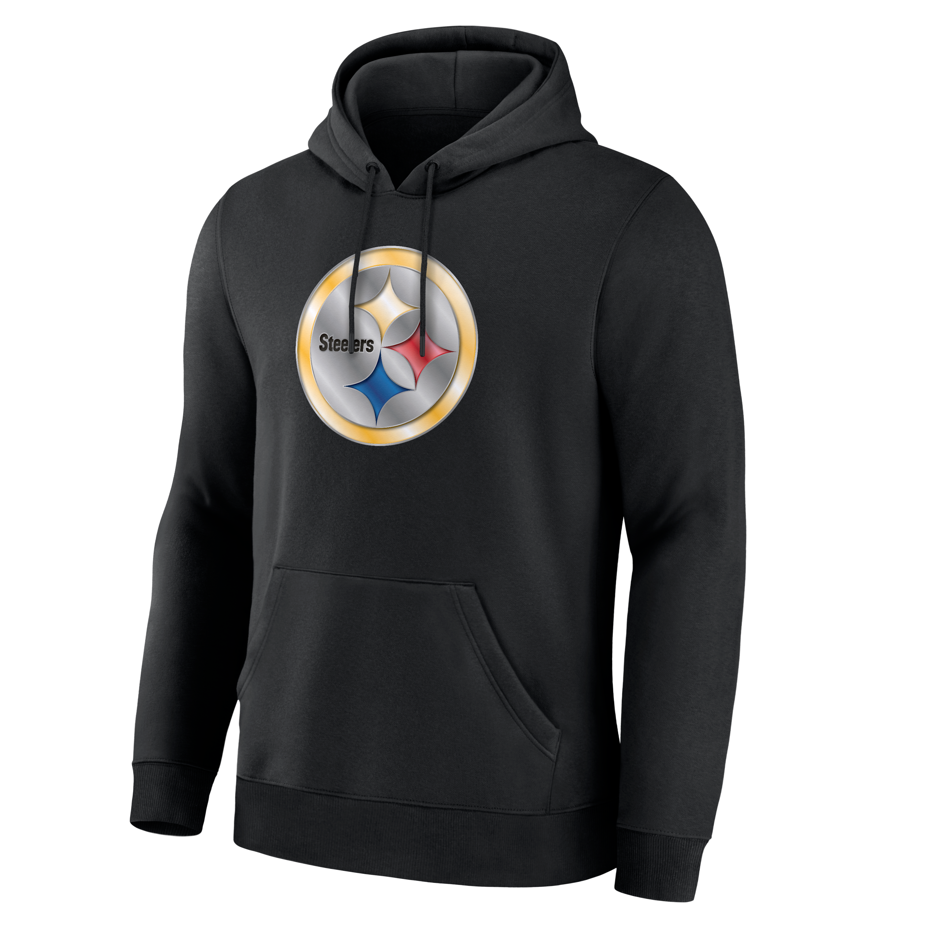 Men's Black Pittsburgh Steelers  Metallic Mascot Hoodie