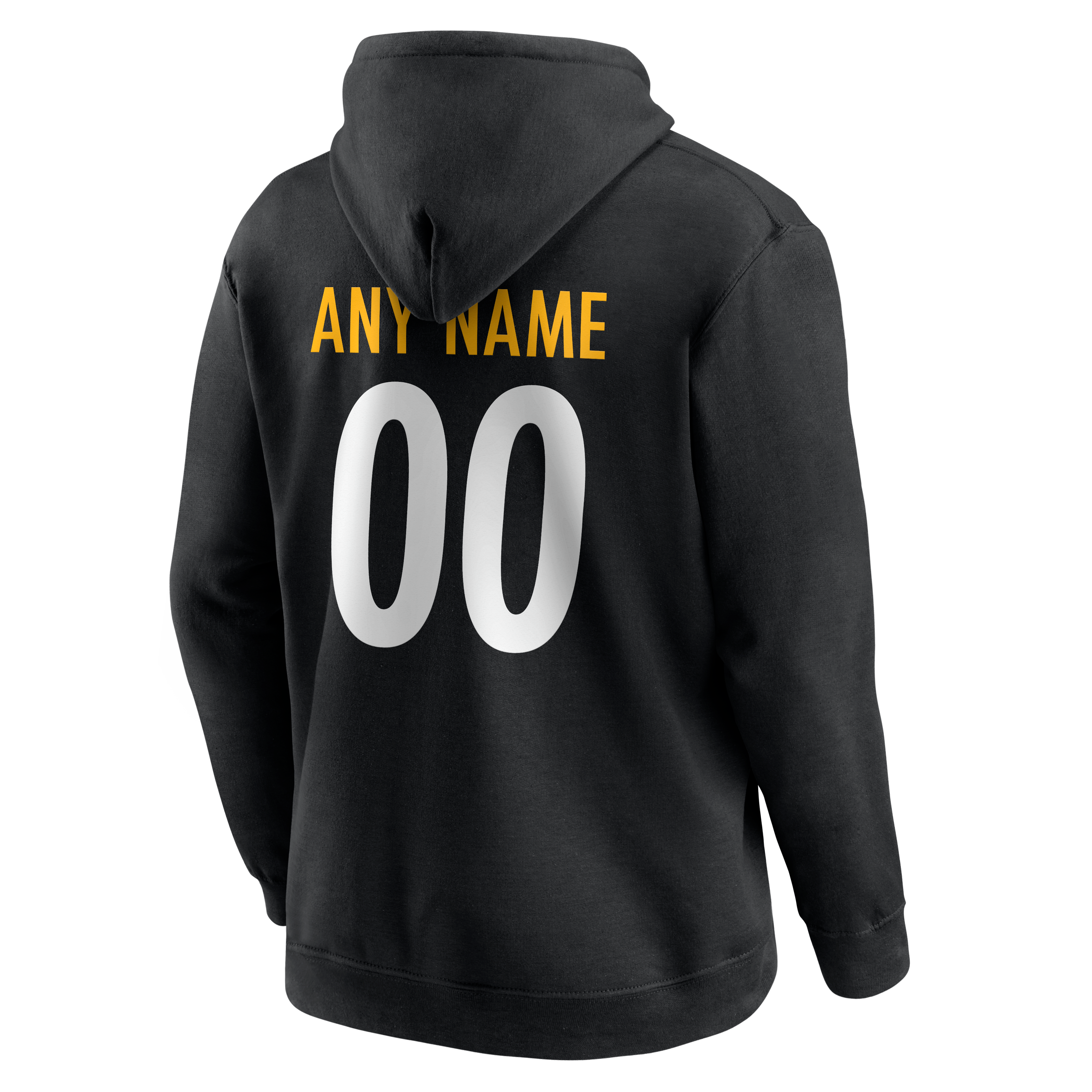 Men's Black Pittsburgh Steelers Team Authentic Personalized Name & Number Hoodie