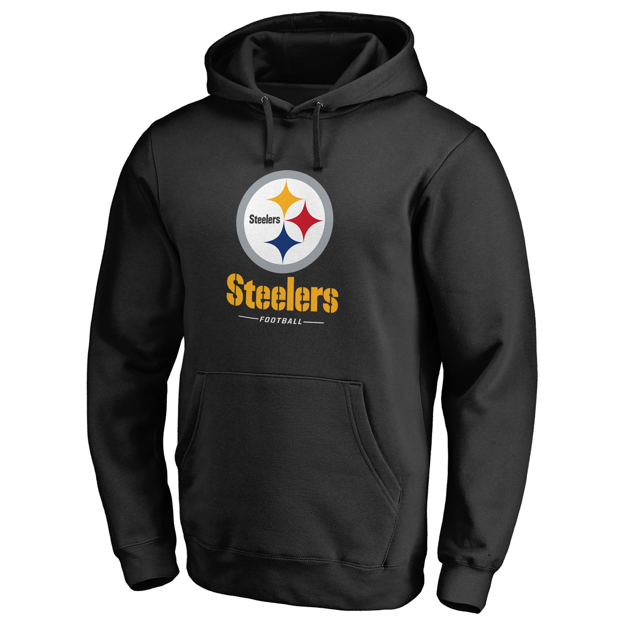 Men's Black Pittsburgh Steelers Team Lockup Hoodie