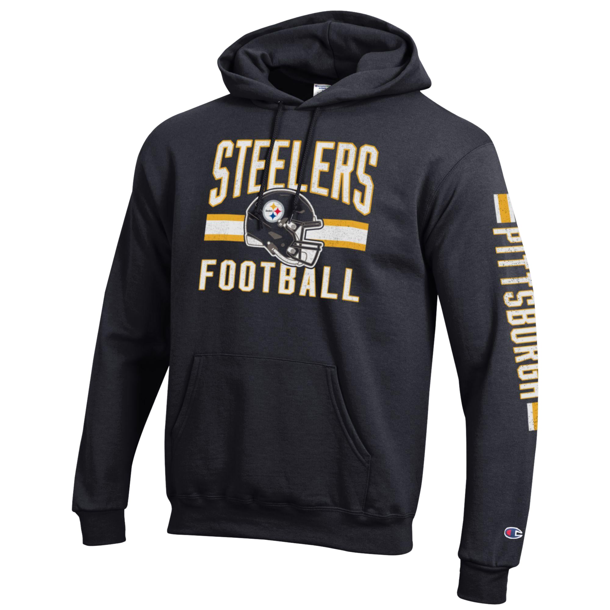 Sweat à capuche Champion noir Pittsburgh Steelers Powerblend pour homme