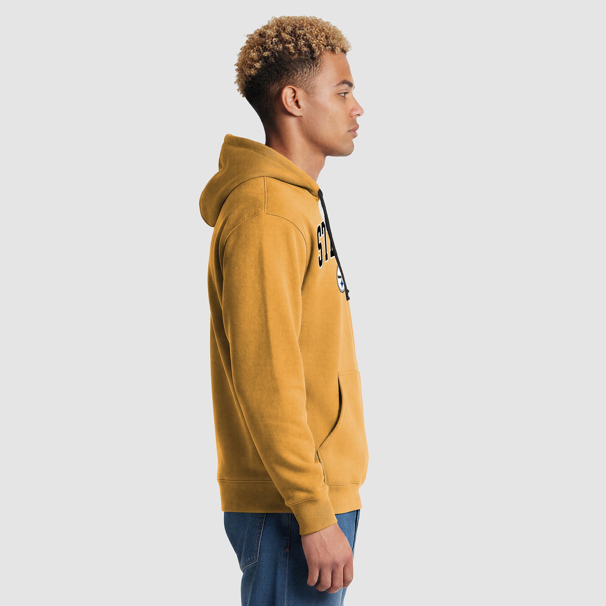 Sweat à capuche contrasté or/noir Pittsburgh Steelers pour homme de la marque Champion