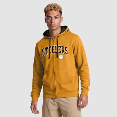  Pittsburgh Steelers Champion Full-Zip Hoodie -  Gold/Black