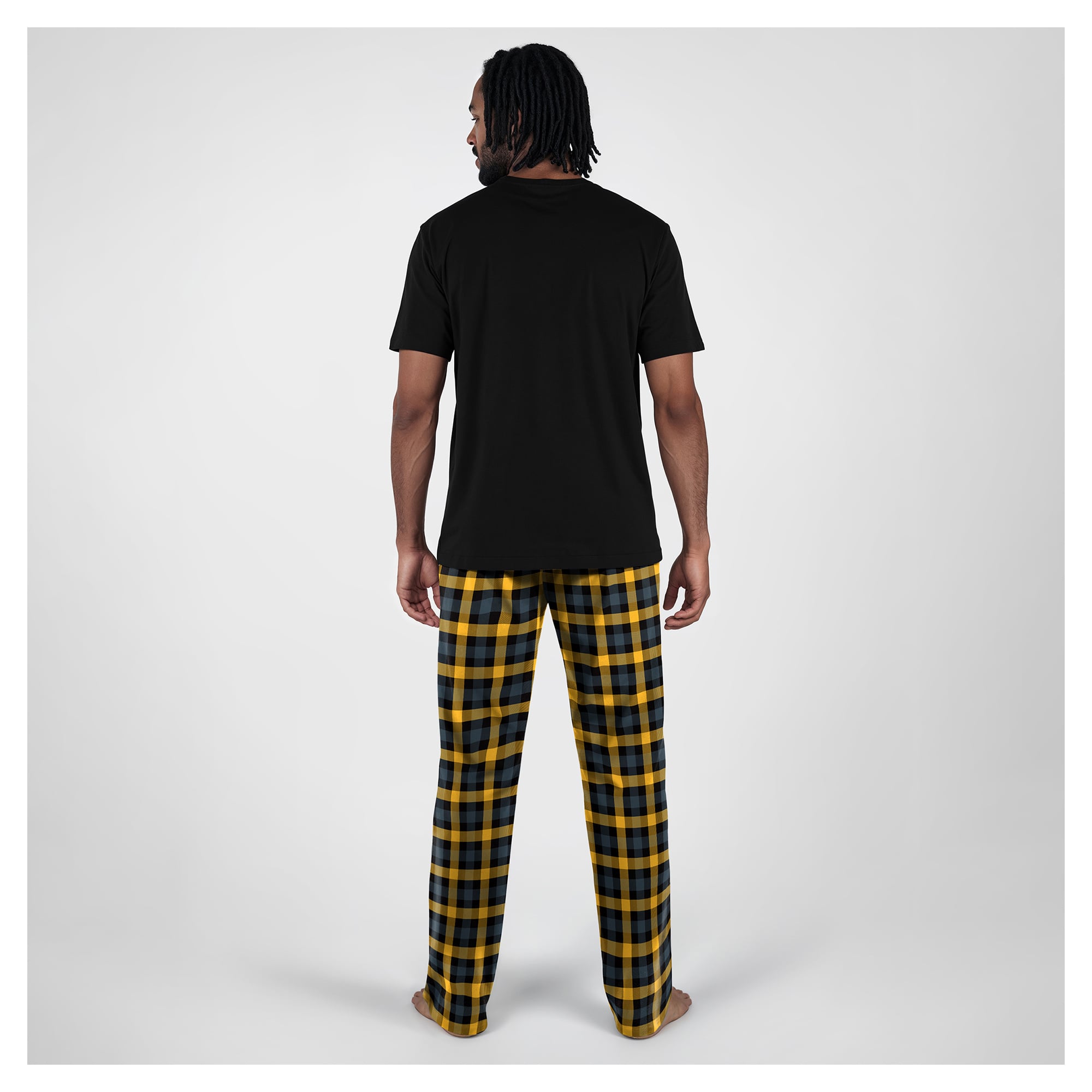 Men's Concepts Sport Black Pittsburgh Steelers Big & Tall Highland Sleep Set