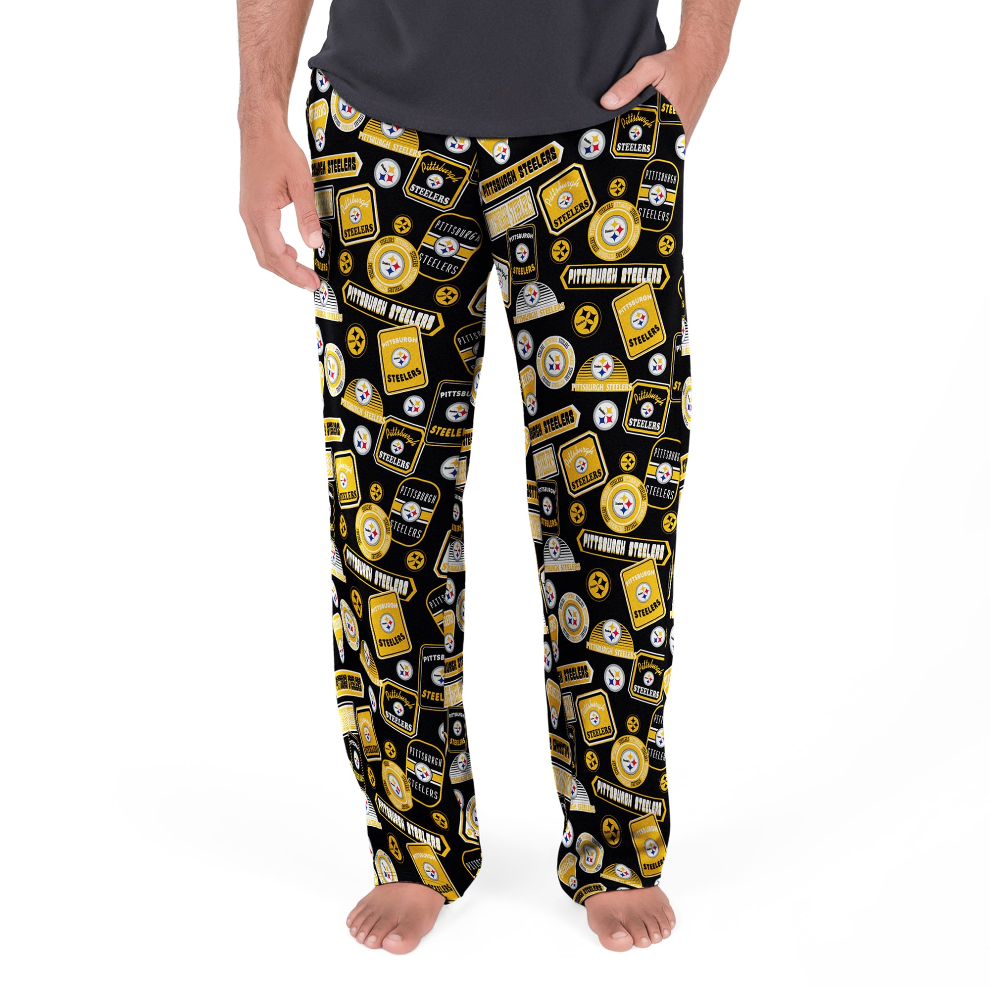Men's Concepts Sport Black Pittsburgh Steelers Grady Sleep Pants