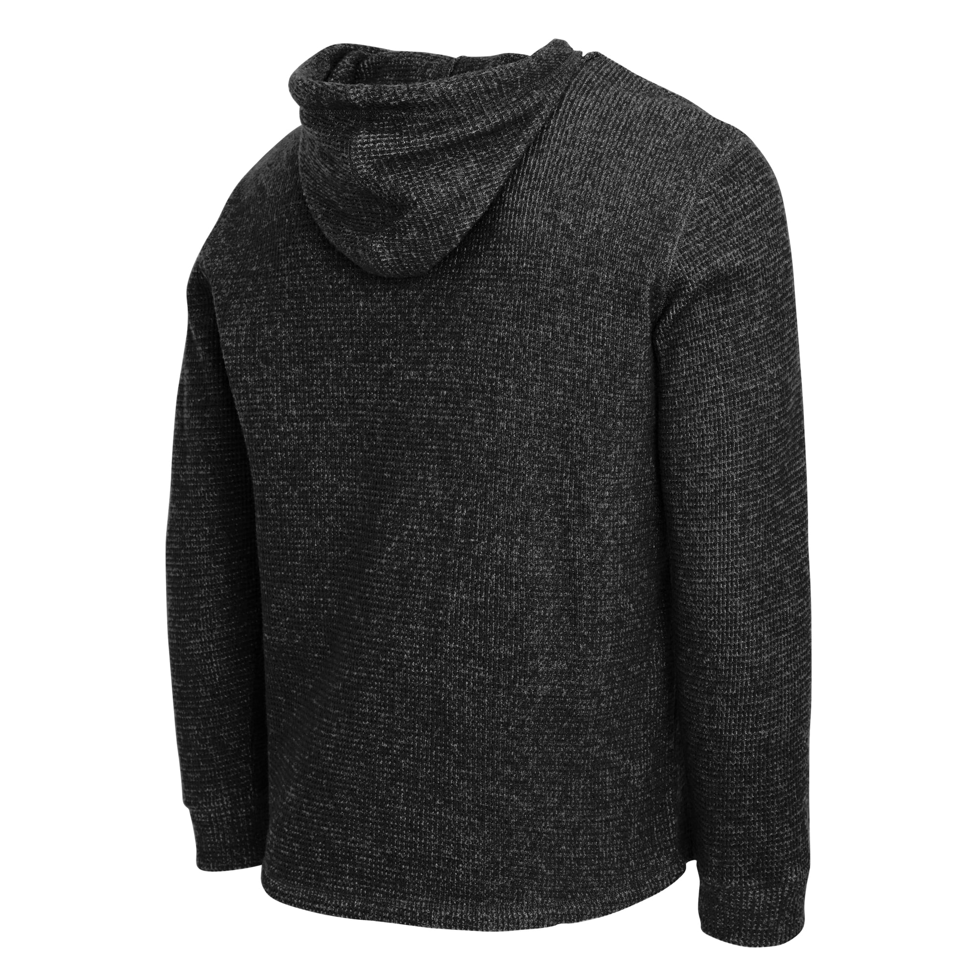 Men's Darius Rucker Collection by Fanatics Black Pittsburgh Steelers Waffle Knit Hooded Tri-Blend Long Sleeve T-Shirt