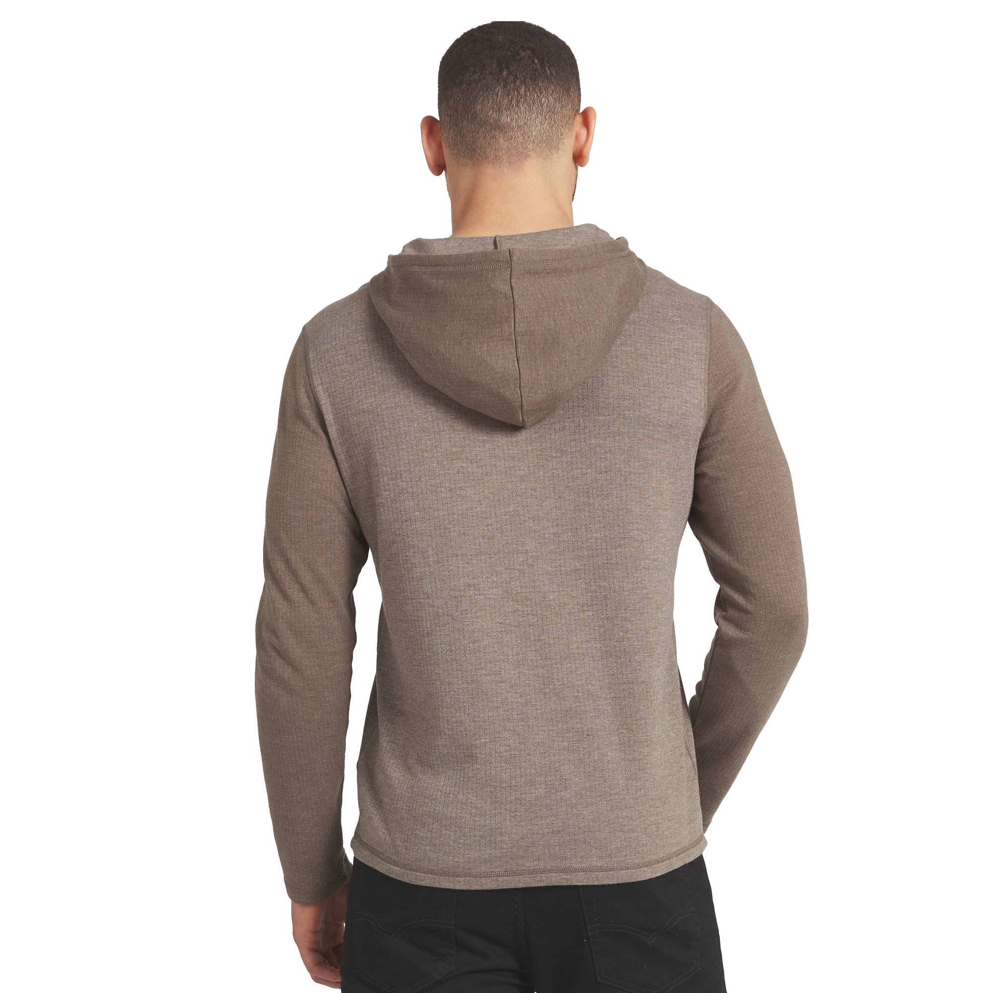 Men's Darius Rucker Collection by Fanatics Tan/Brown Pittsburgh Steelers Knit Hooded Henley Long Sleeve T-Shirt