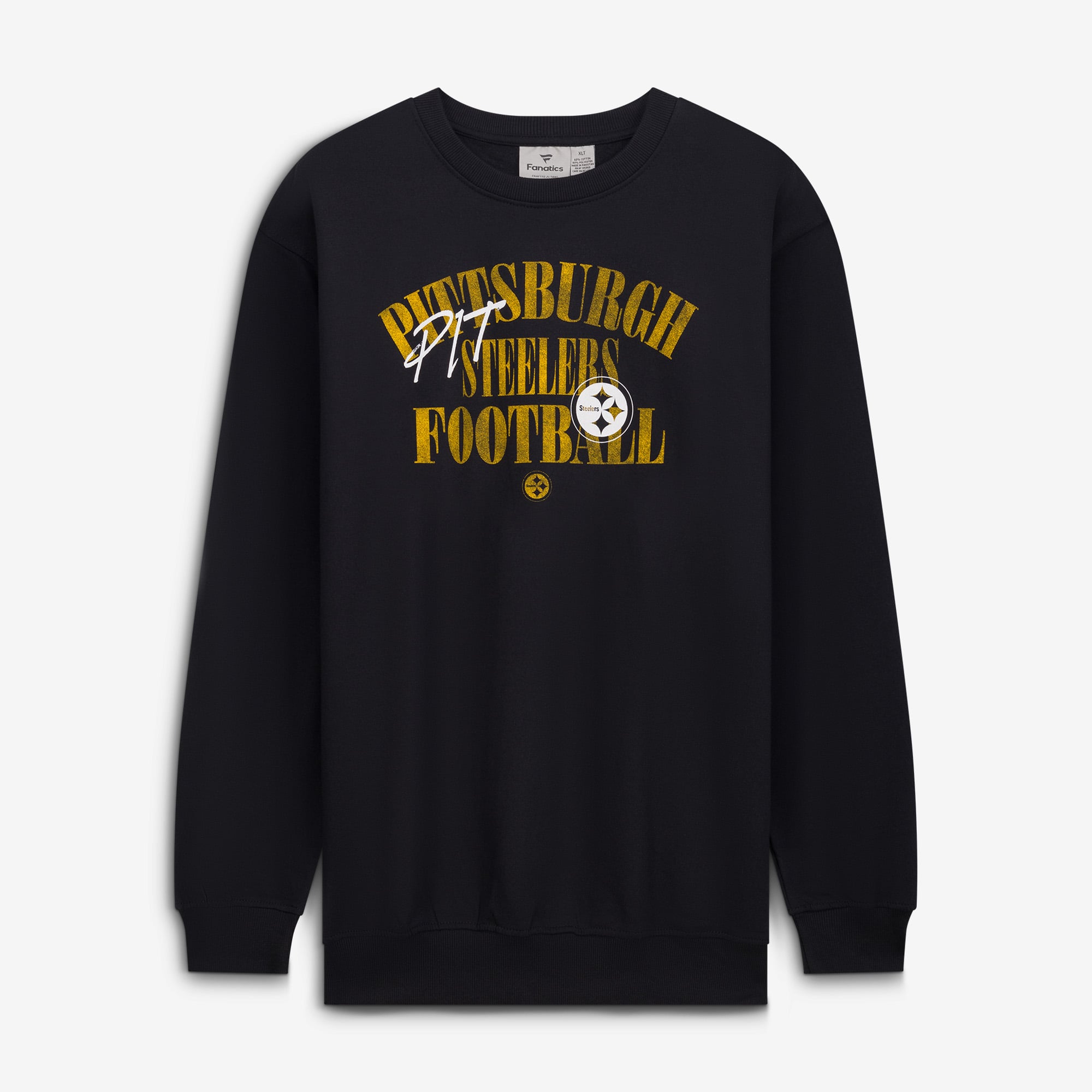 Sweat-shirt décontracté mi-temps Pittsburgh Steelers noir pour homme, grandes tailles, Fanatics