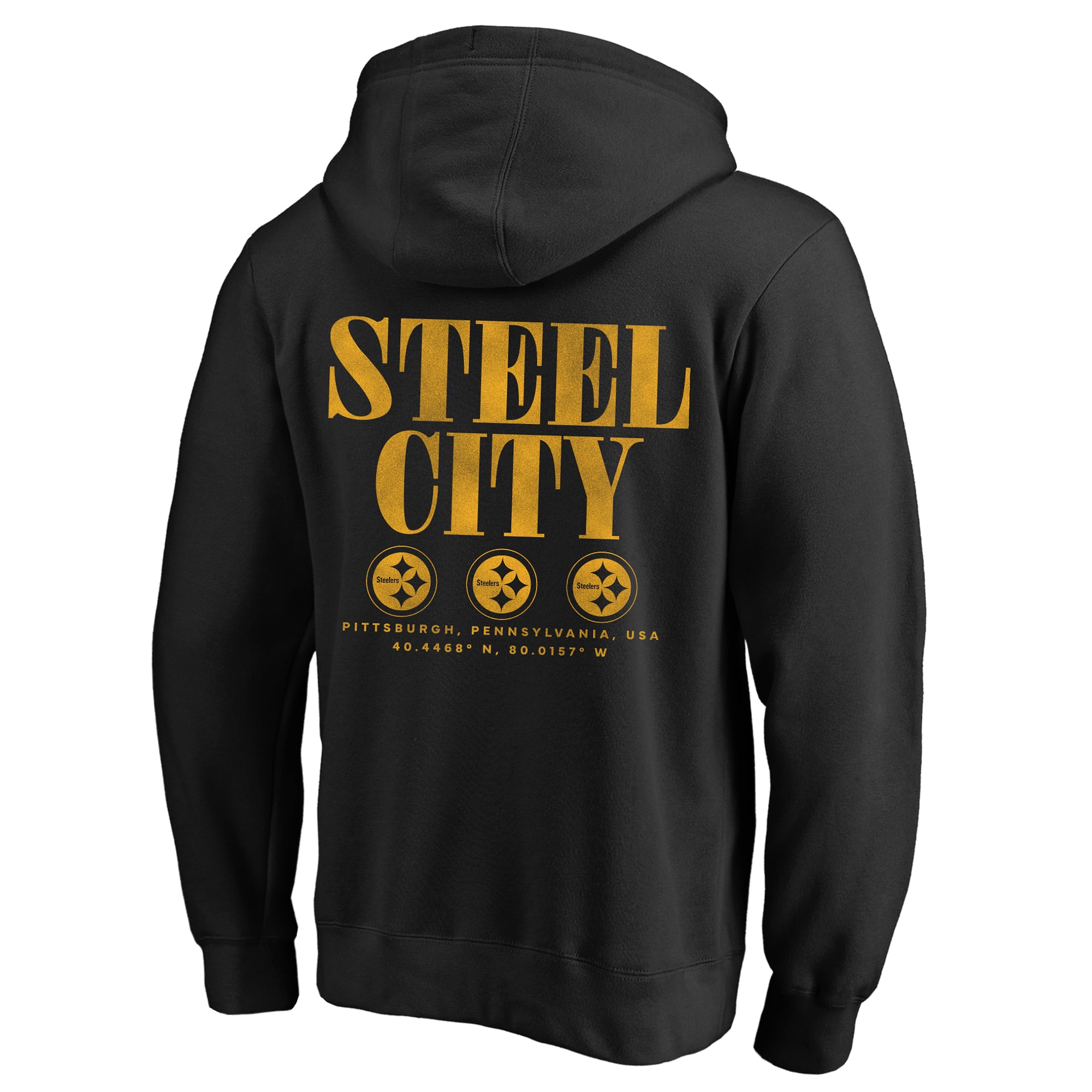 Men's Fanatics Black Pittsburgh Steelers Big & Tall Relaxed Intense Rivalry Hoodie