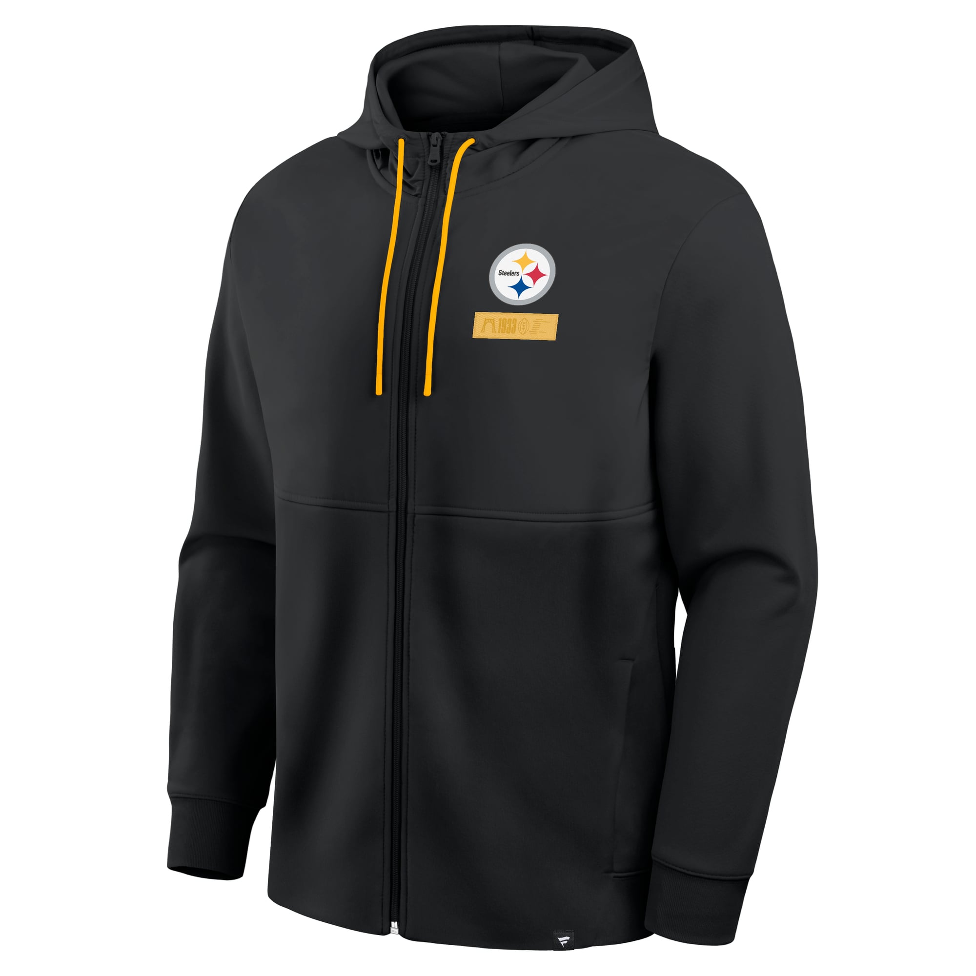 Sweat à capuche zippé noir Pittsburgh Steelers pour homme de Fanatics