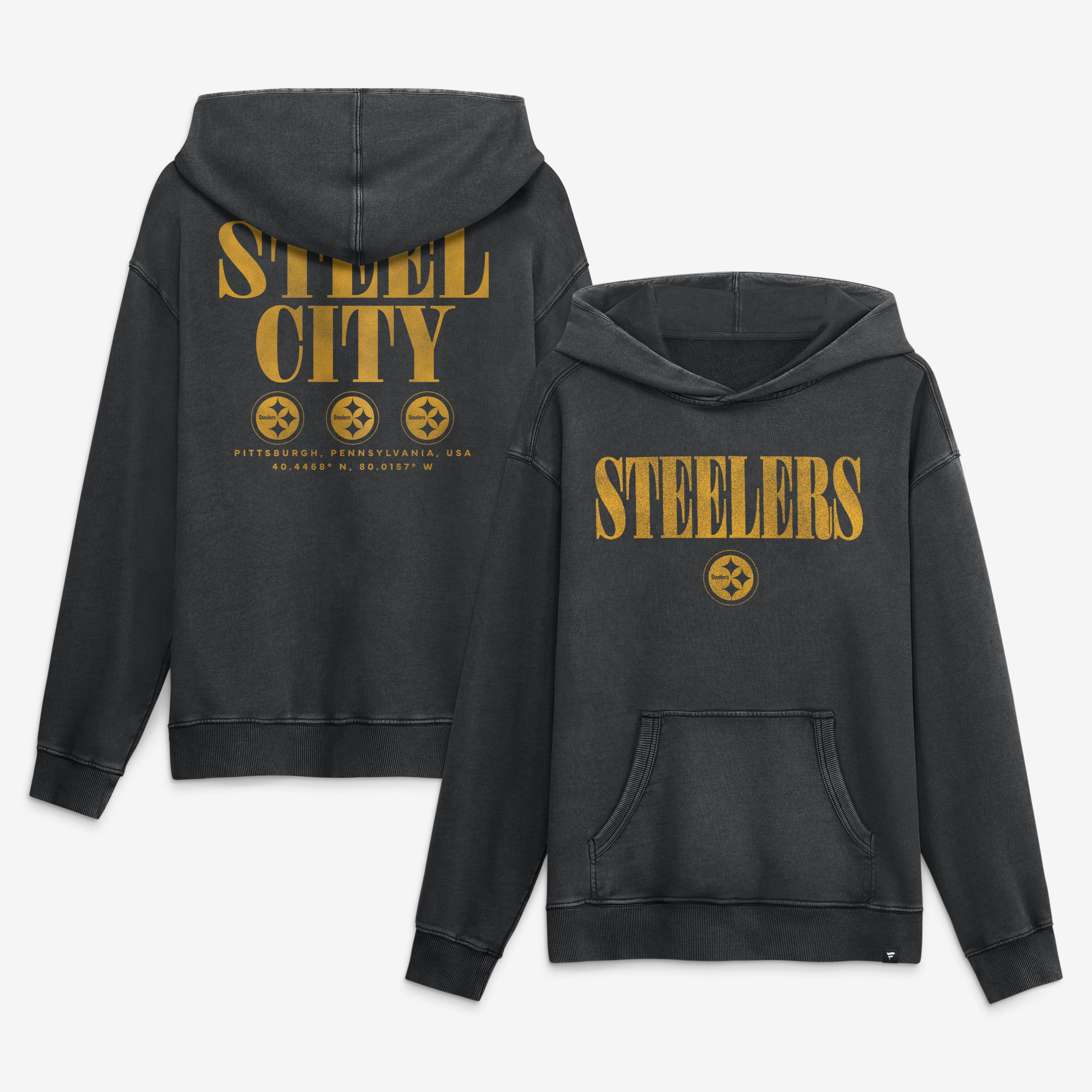 Sweat à capuche en molleton noir Fanatics Pittsburgh Steelers Relaxed Intense Rivalry pour homme
