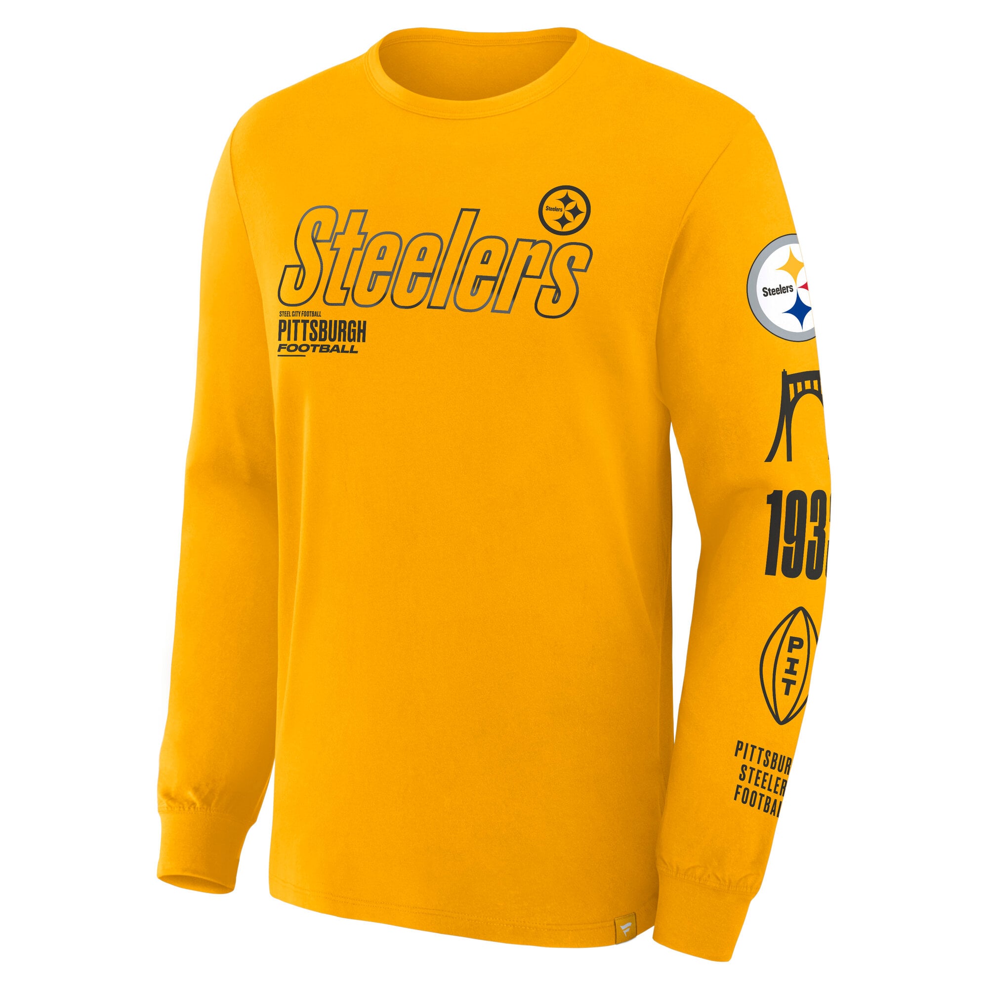 Men's Fanatics Gold Pittsburgh Steelers Big & Tall Checkdown Pass T-Shirt
