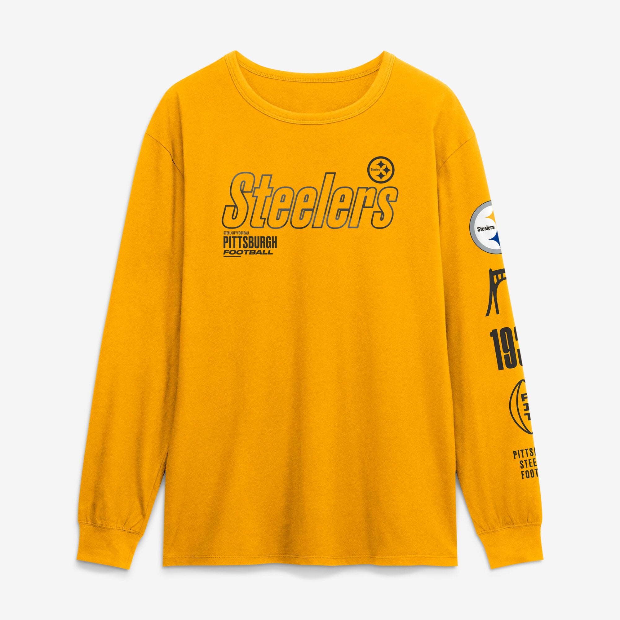 T-shirt à manches longues Fanatics Gold Pittsburgh Steelers Legacy pour homme