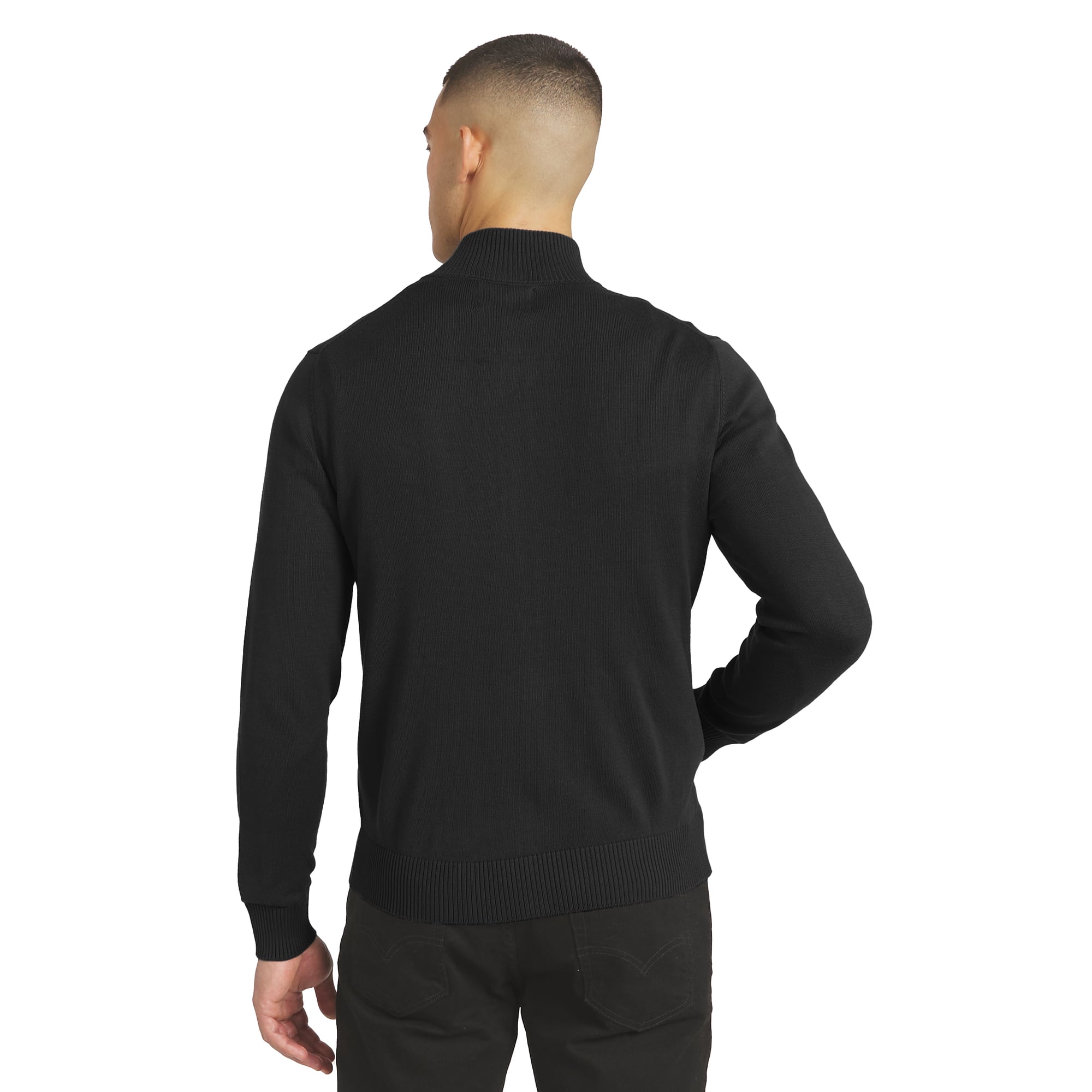 Pull zippé noir J. Palmer Pittsburgh Steelers toutes saisons pour homme