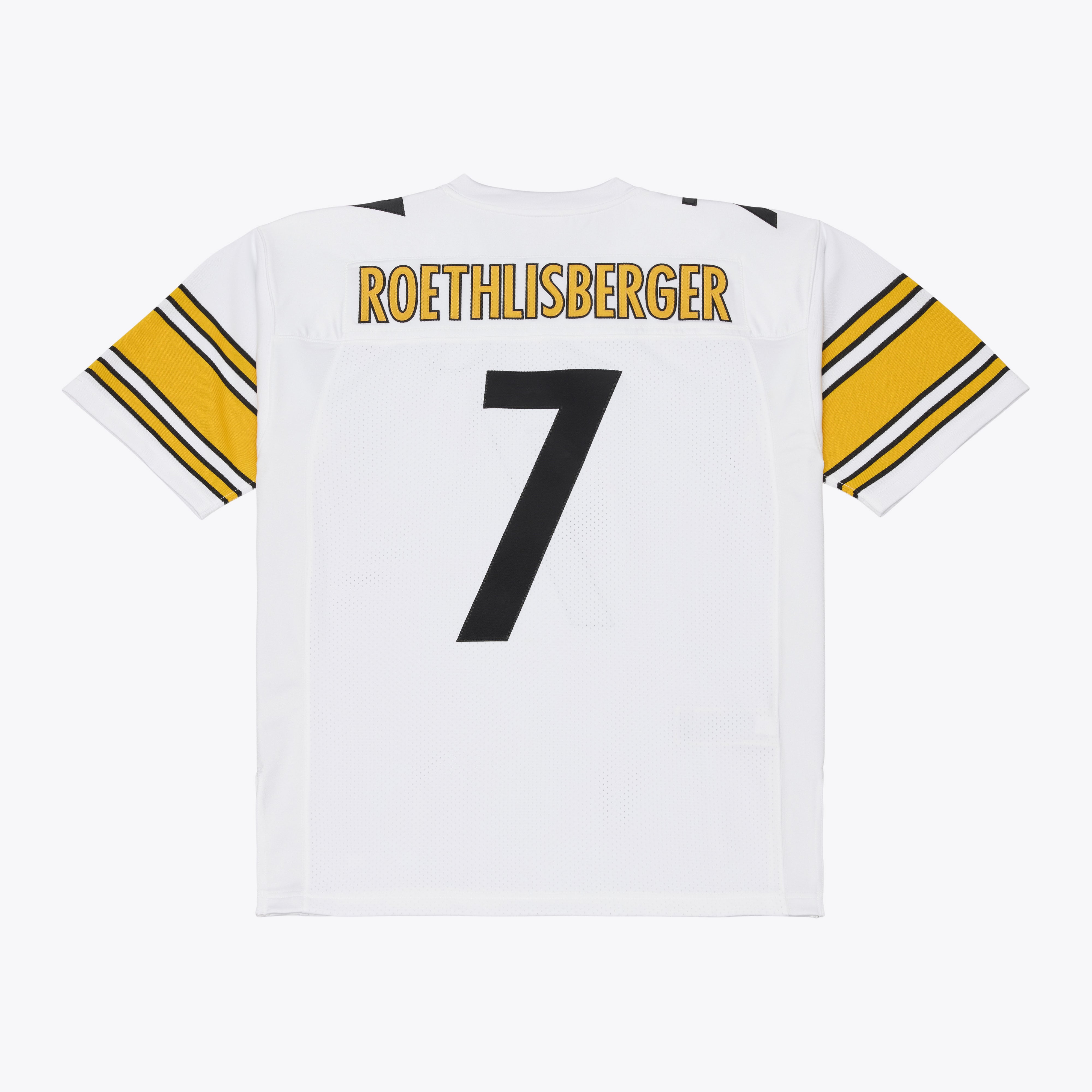 Men's Mitchell & Ness Ben Roethlisberger White Pittsburgh Steelers 2005 Authentic Throwback Jersey