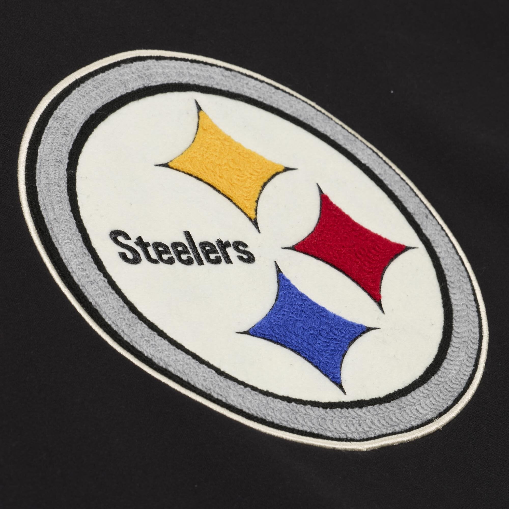 Sweat à capuche en polaire épaisse Mitchell & Ness noir Pittsburgh Steelers pour homme