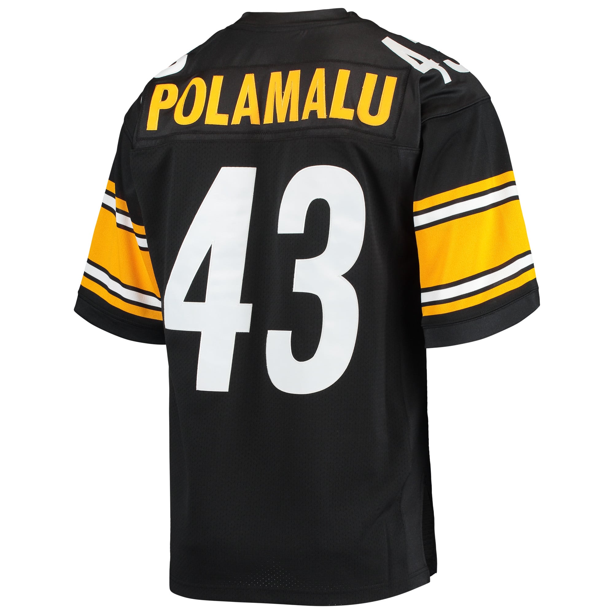 Maillot de joueur retraité authentique Mitchell & Ness Troy Polamalu des Pittsburgh Steelers blanc