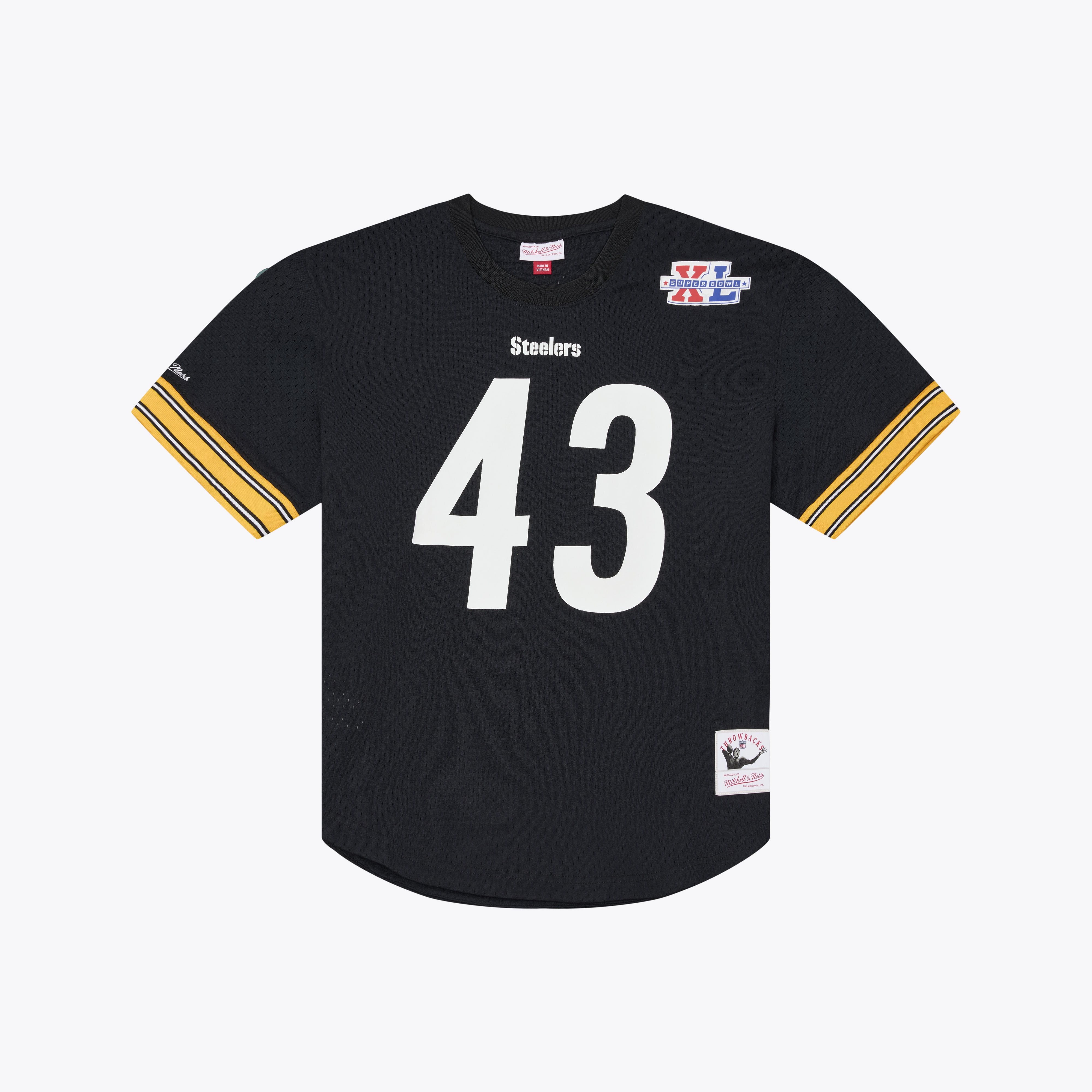 Men's Mitchell & Ness Troy Polamalu Pittsburgh Steelers Retired Player Name Number Mesh Top
