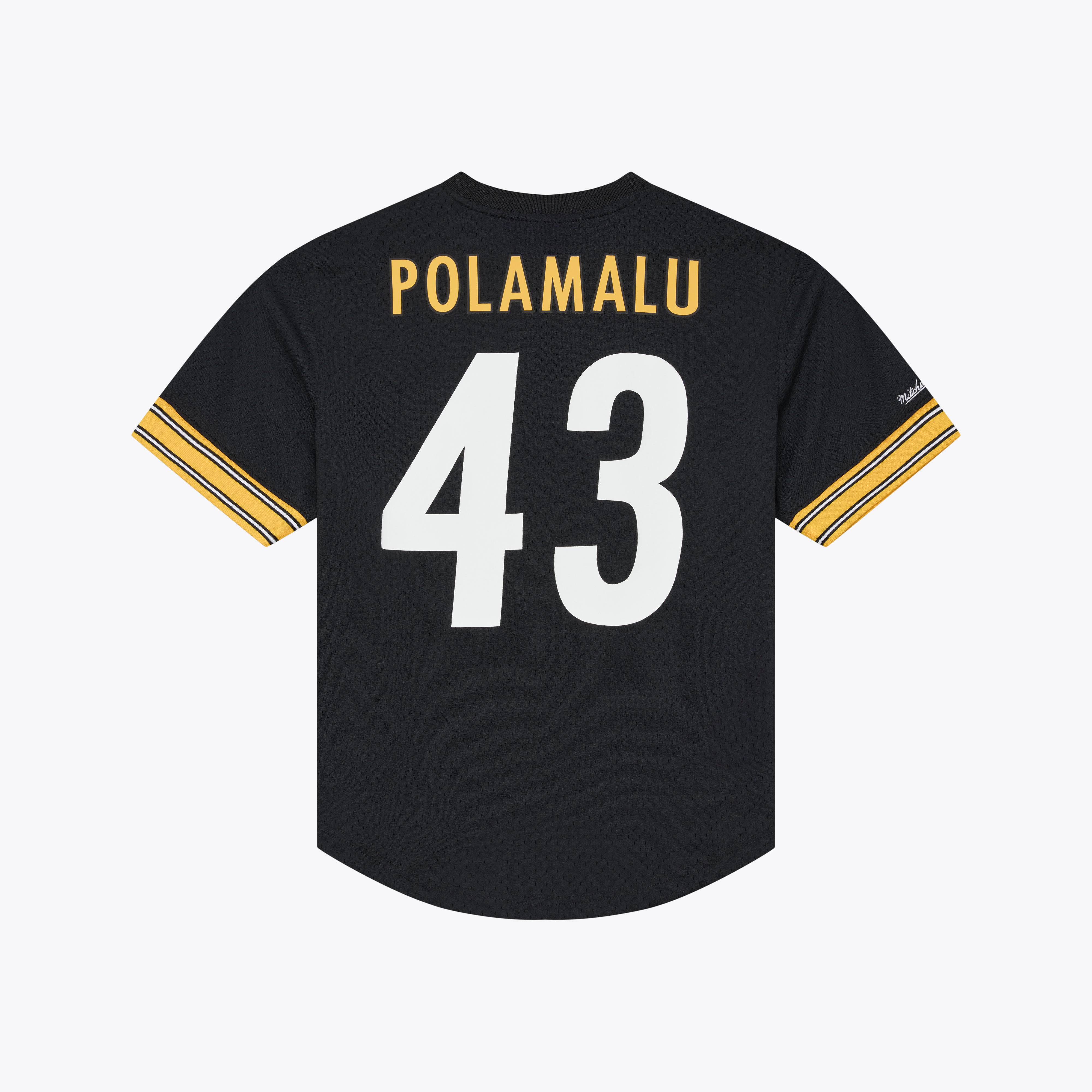 Men's Mitchell & Ness Troy Polamalu Pittsburgh Steelers Retired Player Name Number Mesh Top