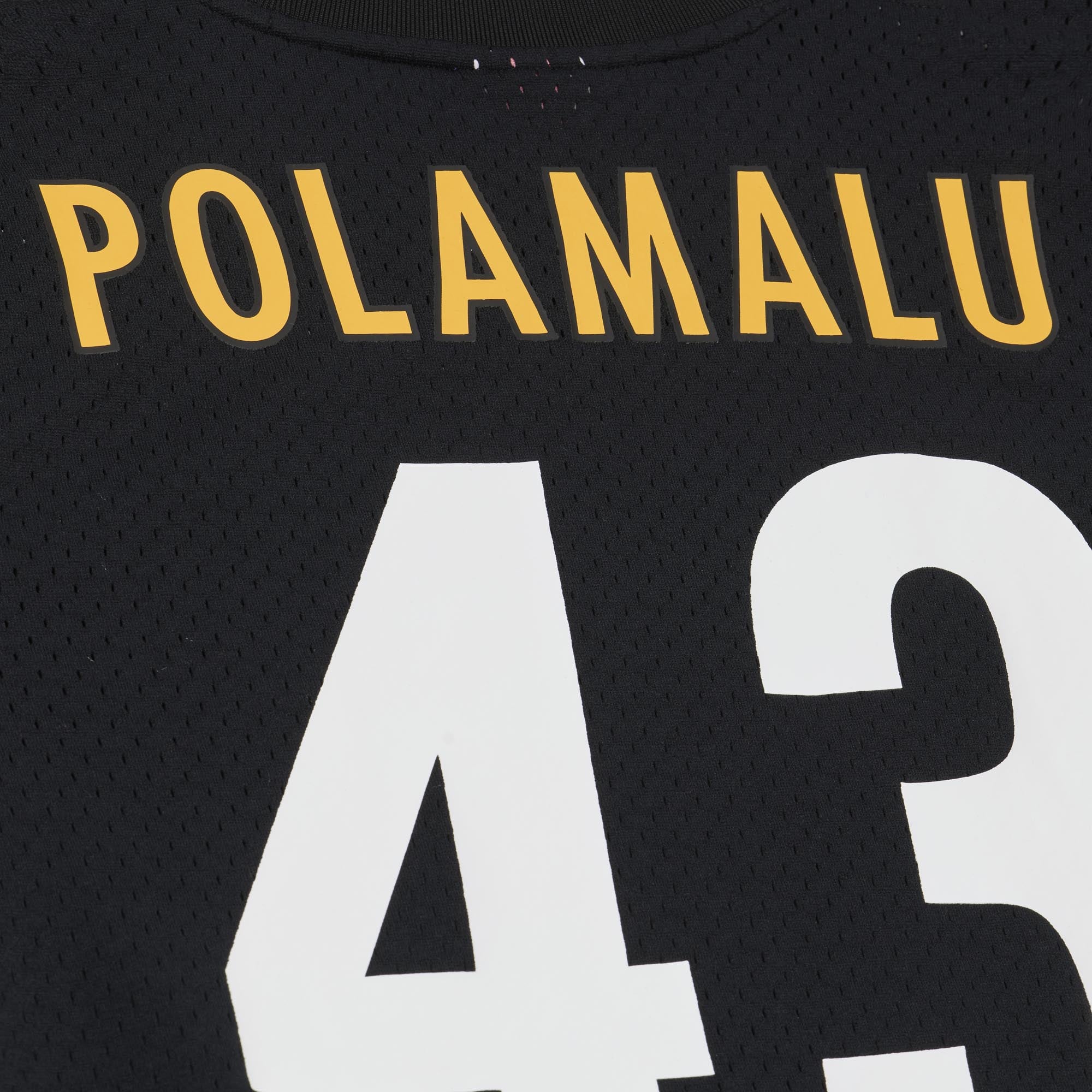 Men's Mitchell & Ness Troy Polamalu Pittsburgh Steelers Retired Player Name Number Mesh Top