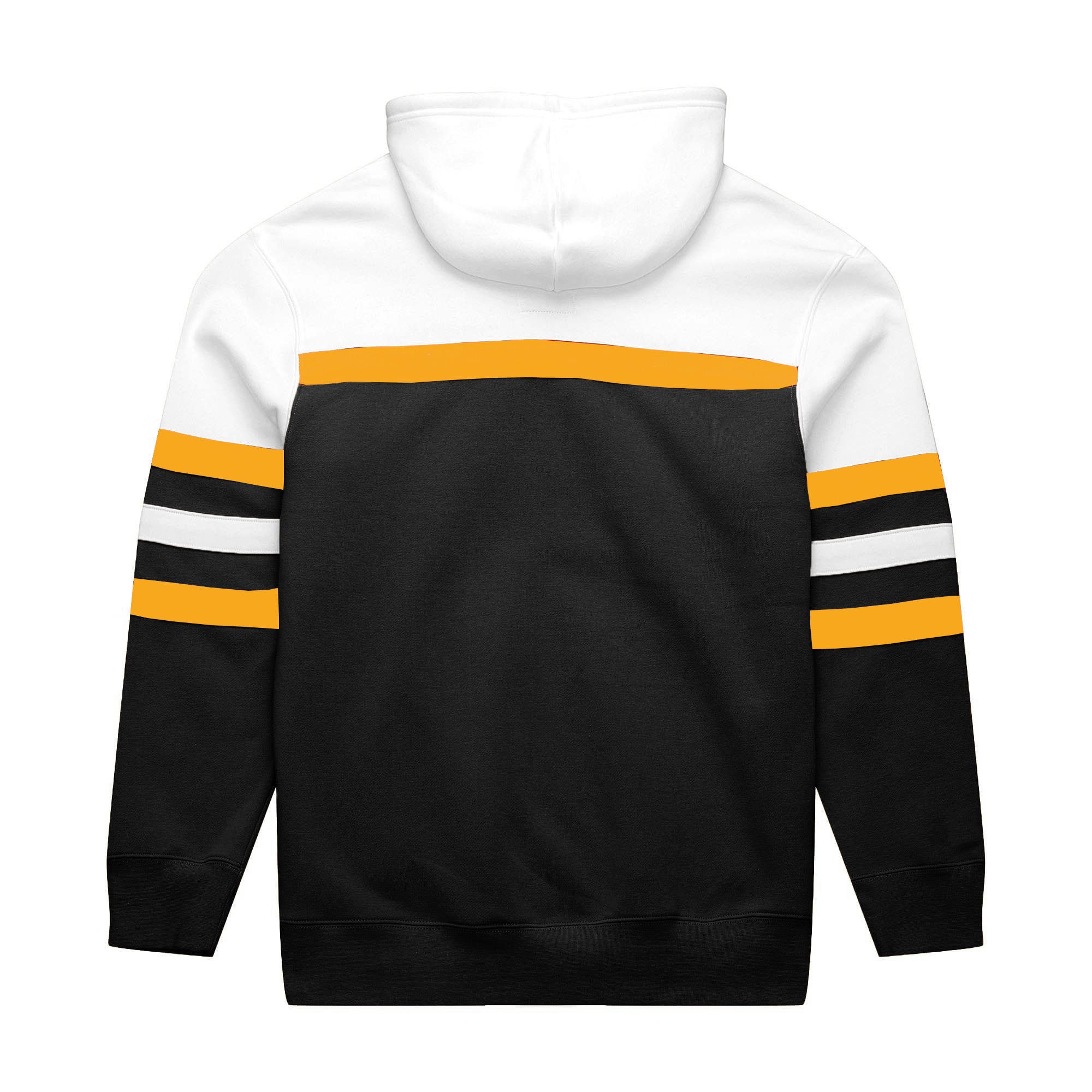 Men's Mitchell & Ness White/Black Pittsburgh Steelers Big Tall Head Coach Hoodie