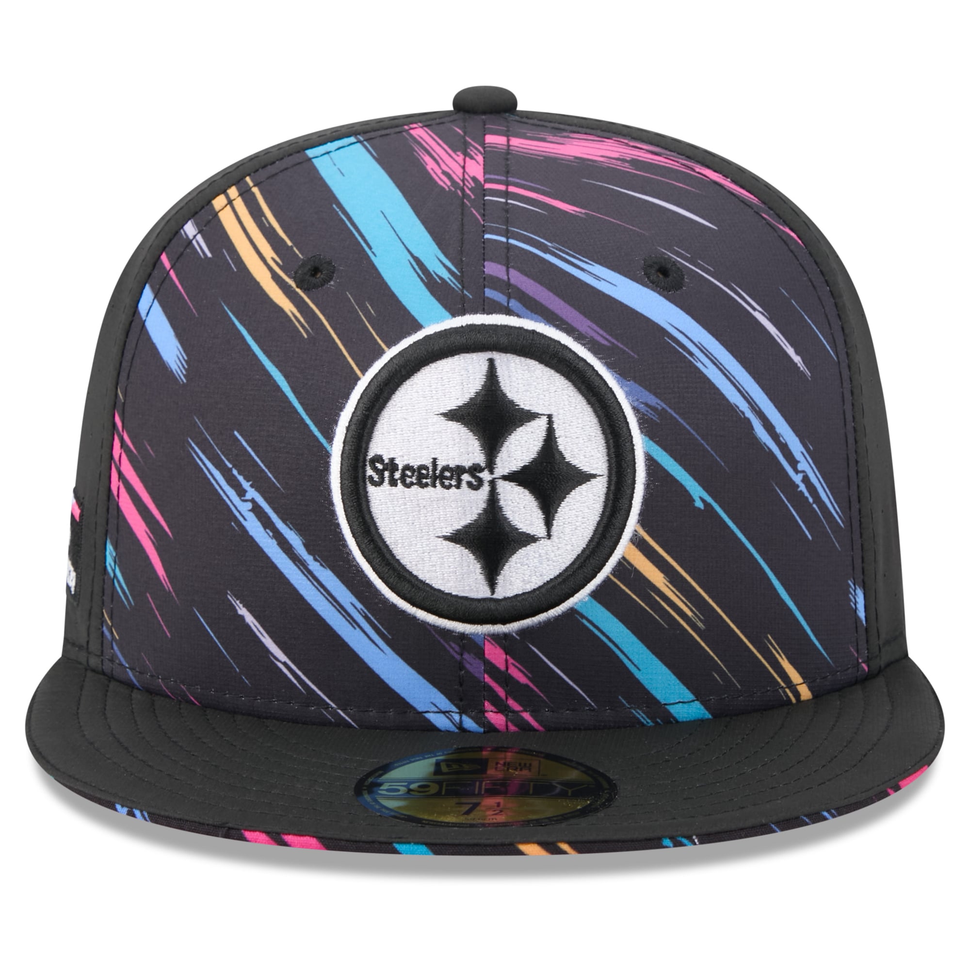 Casquette ajustée New Era noire Pittsburgh Steelers 2026 NFL Crucial Catch 59FIFTY pour homme