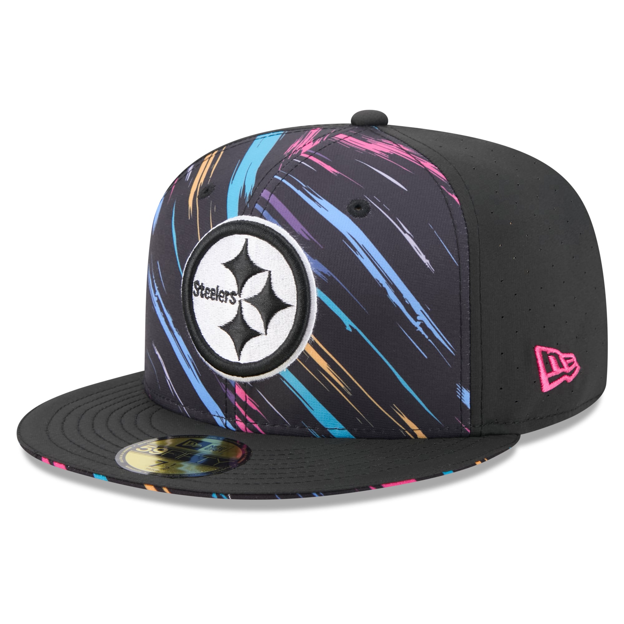 Casquette ajustée New Era noire Pittsburgh Steelers 2026 NFL Crucial Catch 59FIFTY pour homme