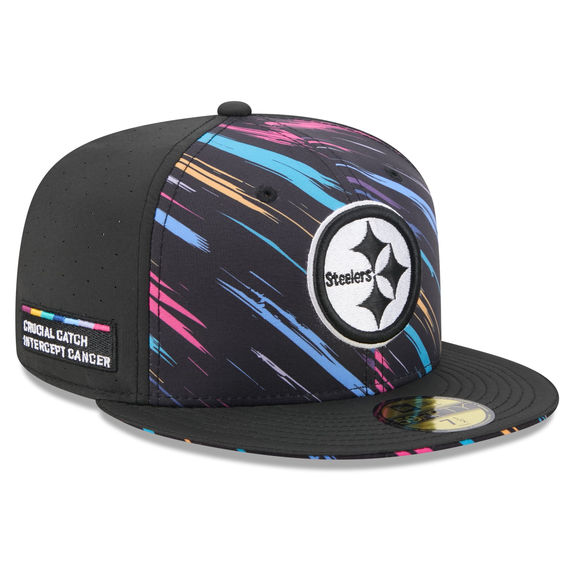 Casquette ajustée New Era noire Pittsburgh Steelers 2026 NFL Crucial Catch 59FIFTY pour homme
