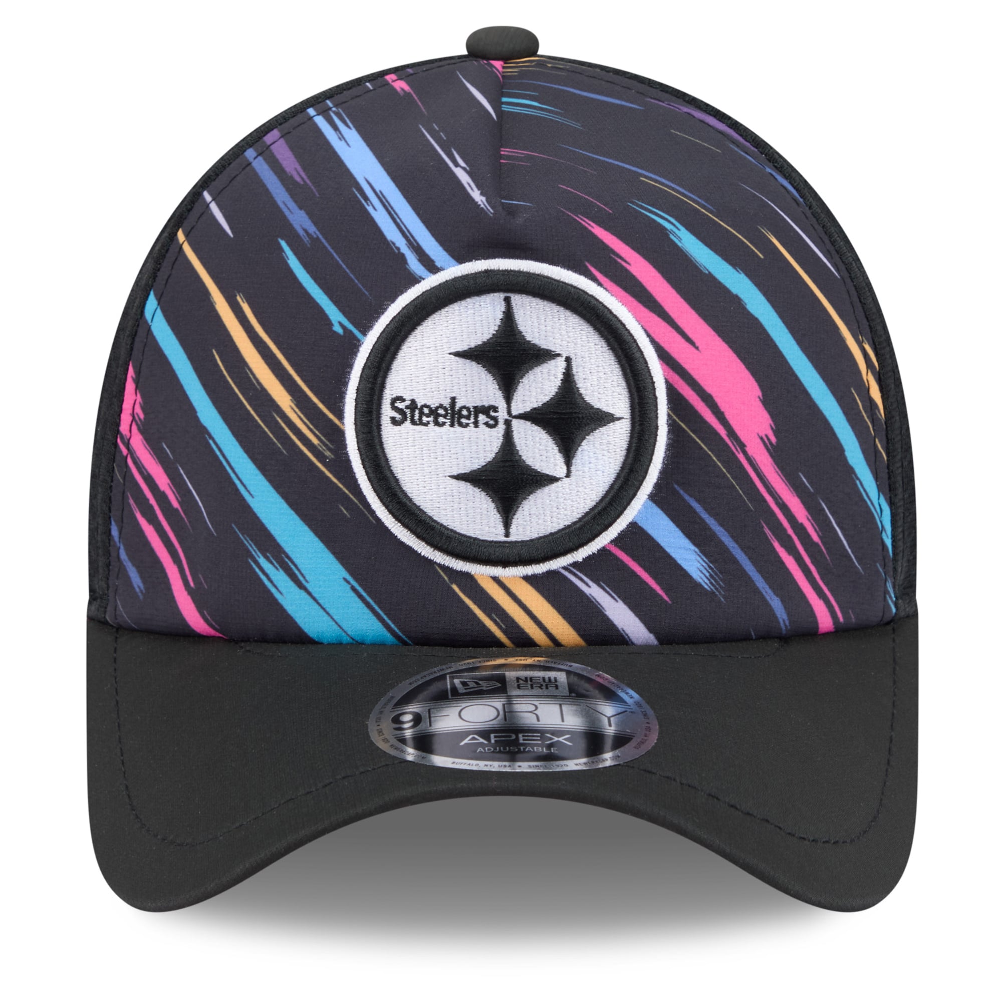 Men's New Era Black Pittsburgh Steelers 2026 NFL Crucial Catch 9FORTY Apex Adjustable Hat