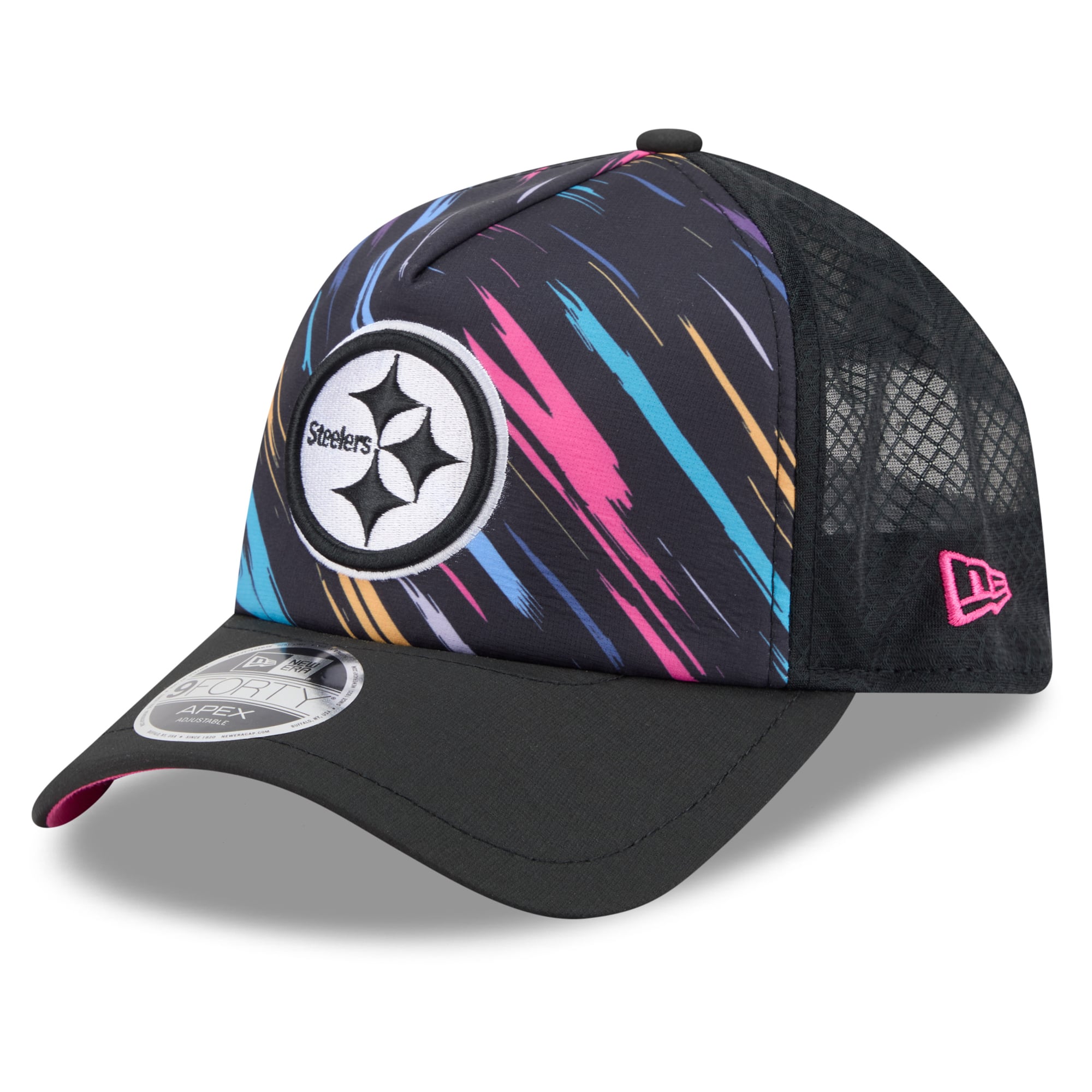 Men's New Era Black Pittsburgh Steelers 2026 NFL Crucial Catch 9FORTY Apex Adjustable Hat