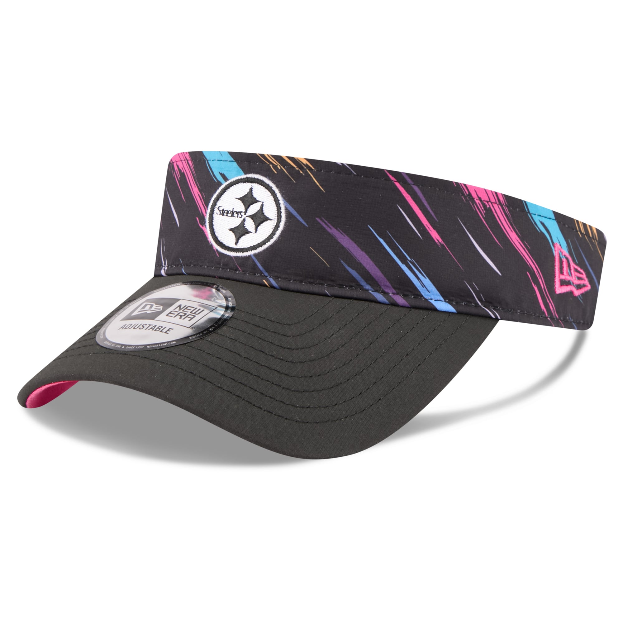 Men's New Era Black Pittsburgh Steelers 2026 NFL Crucial Catch Adjustable Visor