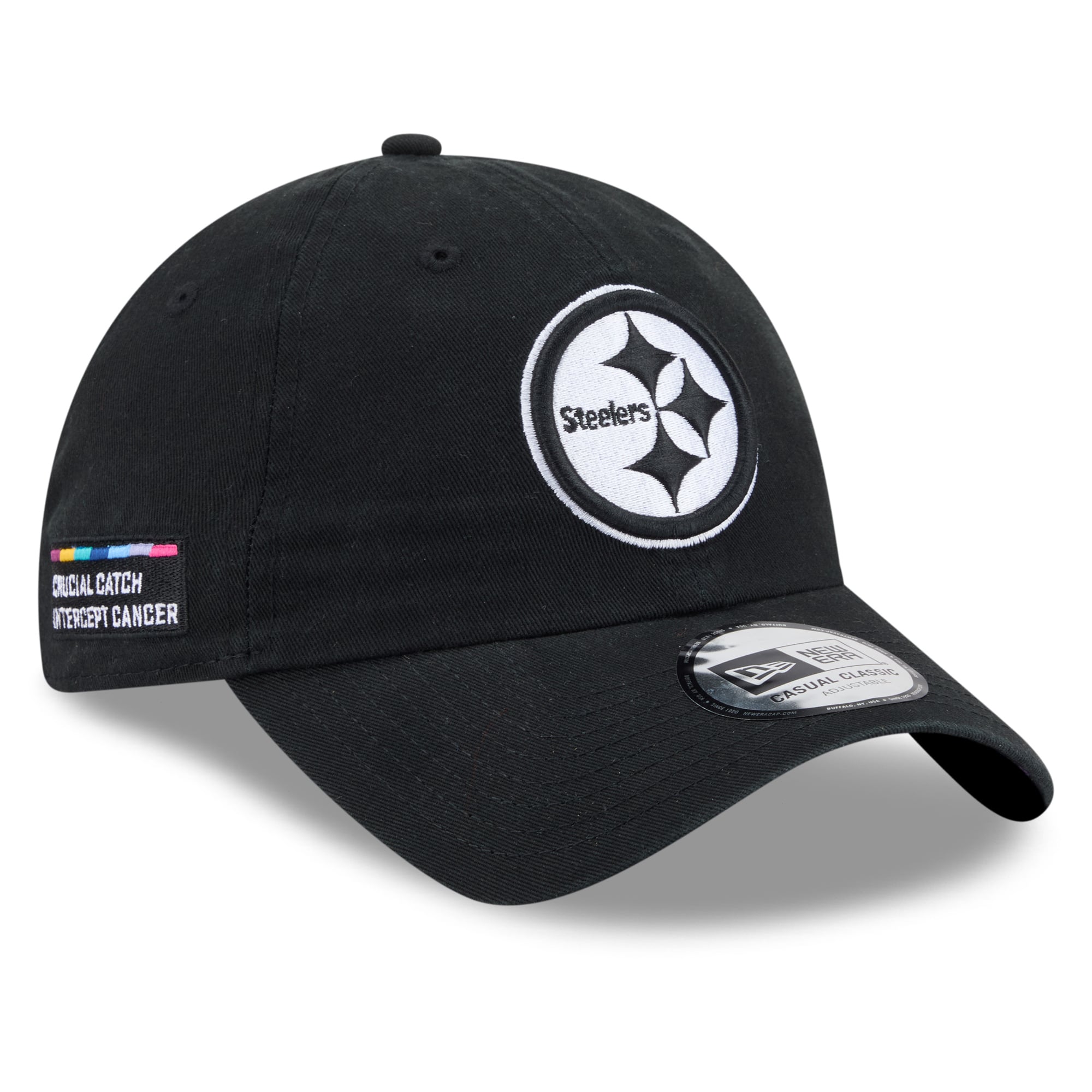 Men's New Era Black Pittsburgh Steelers 2026 NFL Crucial Catch Casual Classic Adjustable Hat