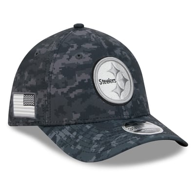 Pittsburgh Steelers New Era 2026 Salute To Service 39THIRTY M-Crown Stretch Hat - Black