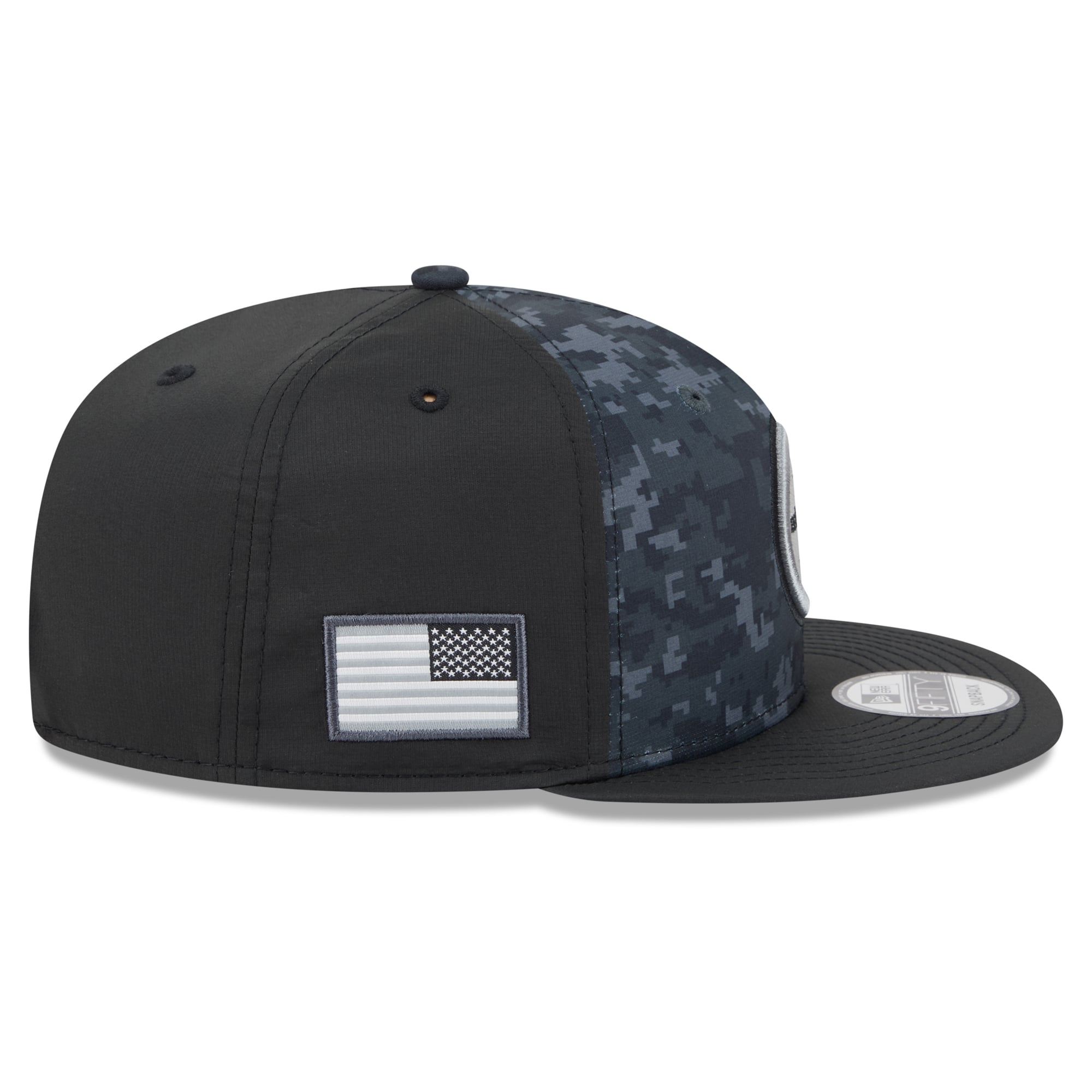 Casquette snapback New Era noire Pittsburgh Steelers 2026 Salute To Service 9FIFTY pour homme