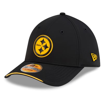 Pittsburgh Steelers New Era 2026 Sideline 39THIRTY M-Crown Flex Hat - Black