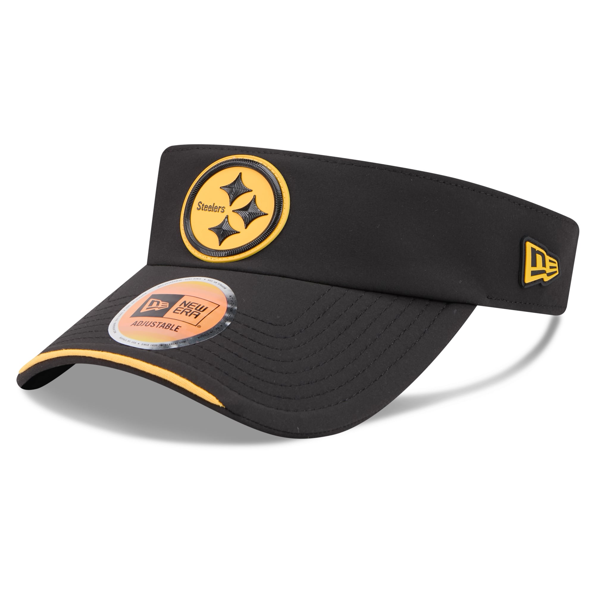 Men's New Era Black Pittsburgh Steelers 2026 Sideline Adjustable Visor