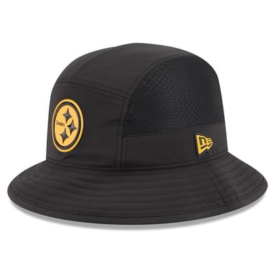 Pittsburgh Steelers New Era 2026 Sideline Bucket Hat - Black
