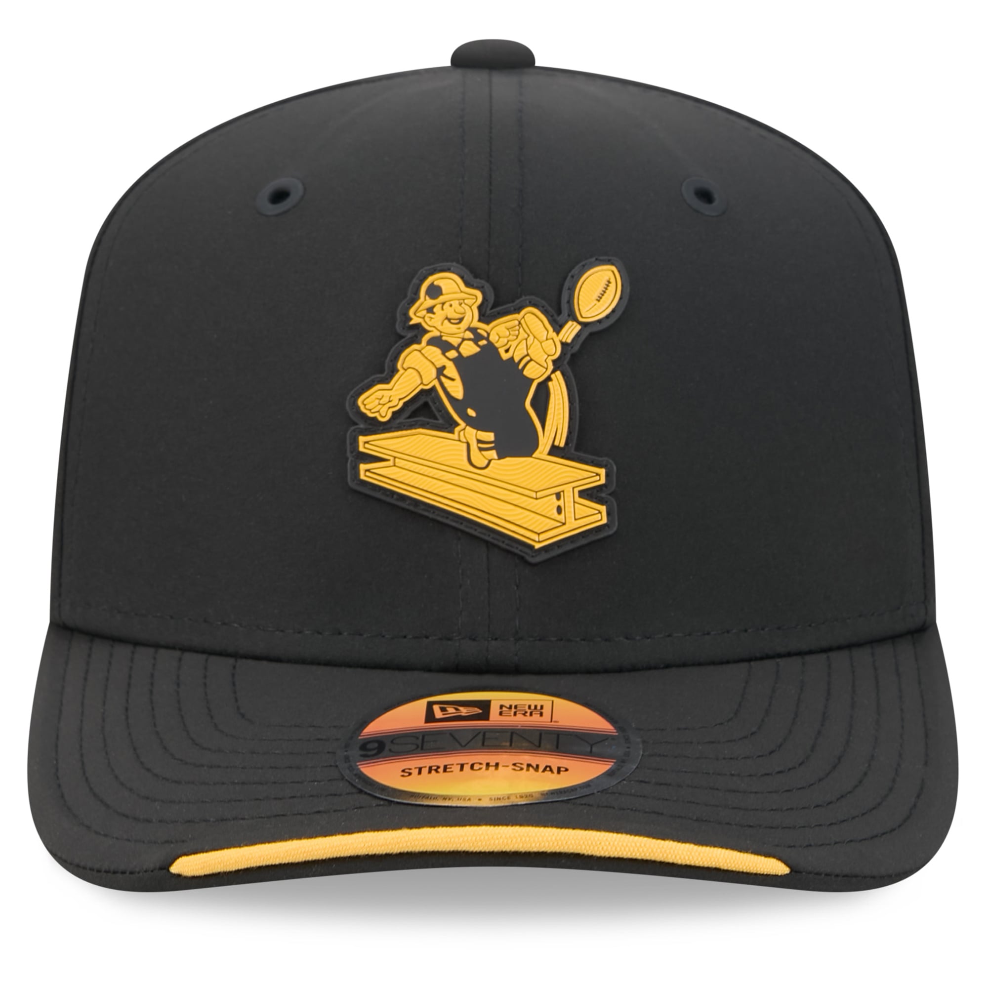 Men's New Era Black Pittsburgh Steelers 2026 Sideline Throwback 9SEVENTY Adjustable Hat