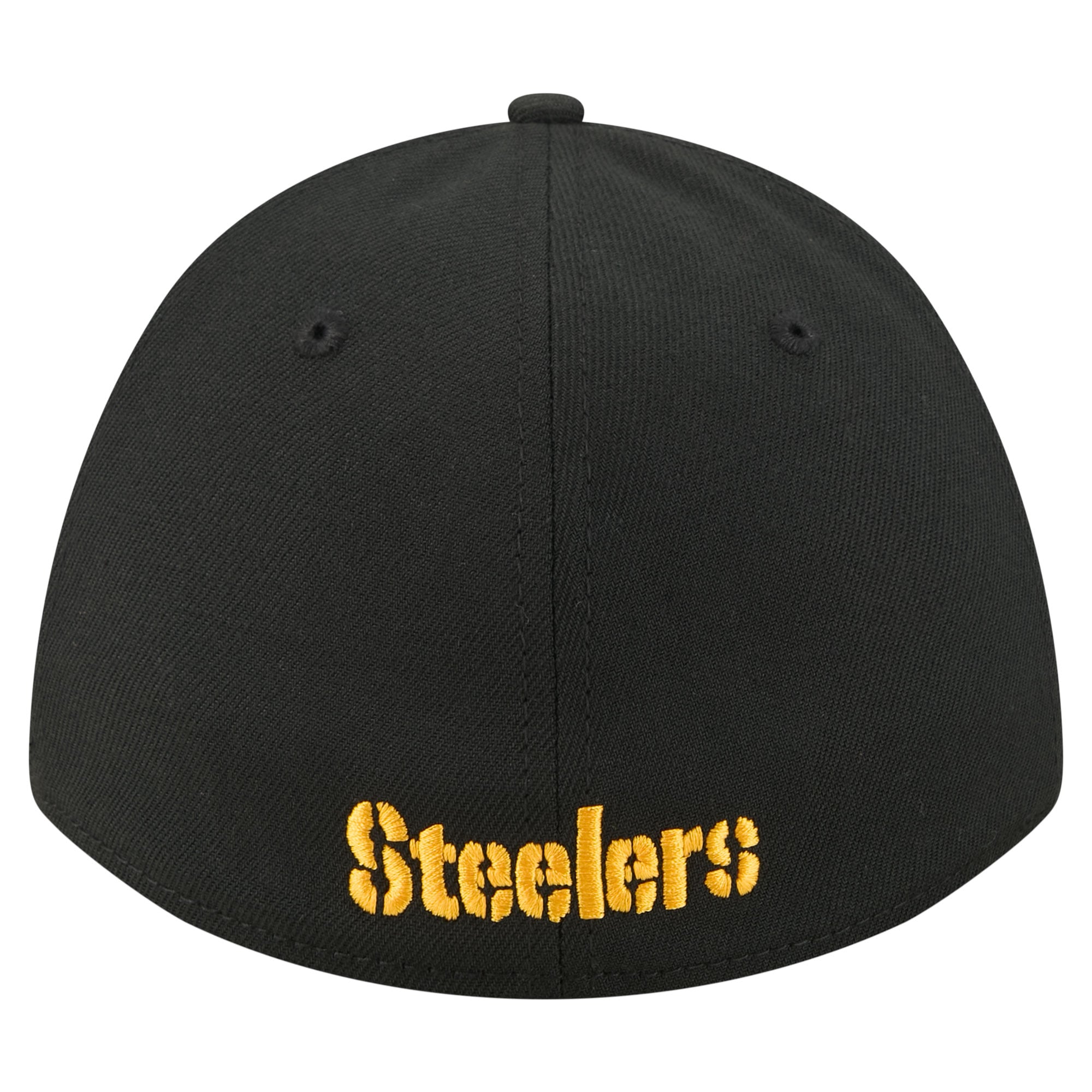 Men's New Era Black Pittsburgh Steelers 39THIRTY M-Crown A-Frame Stretch Hat