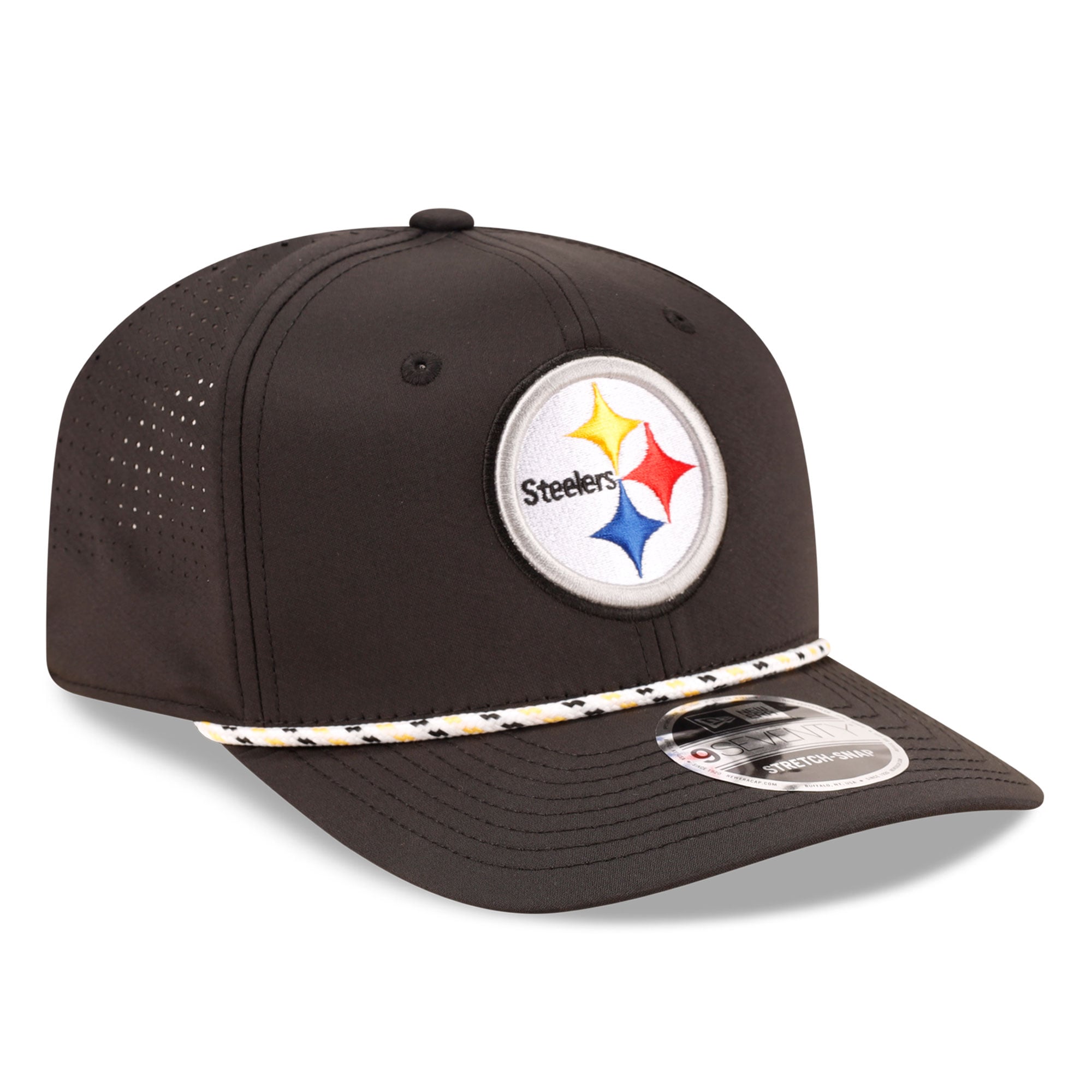 Casquette ajustable New Era Pittsburgh Steelers 9SEVENTY noire pour homme