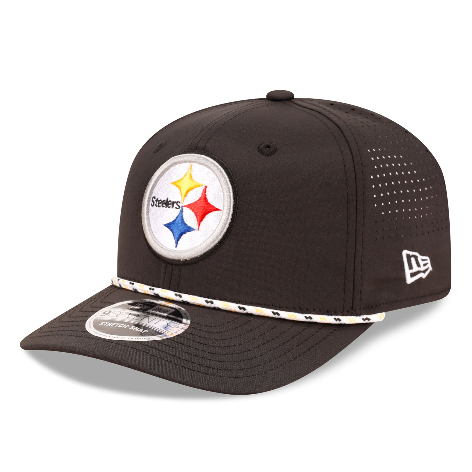 Casquette ajustable New Era Pittsburgh Steelers 9SEVENTY noire pour homme