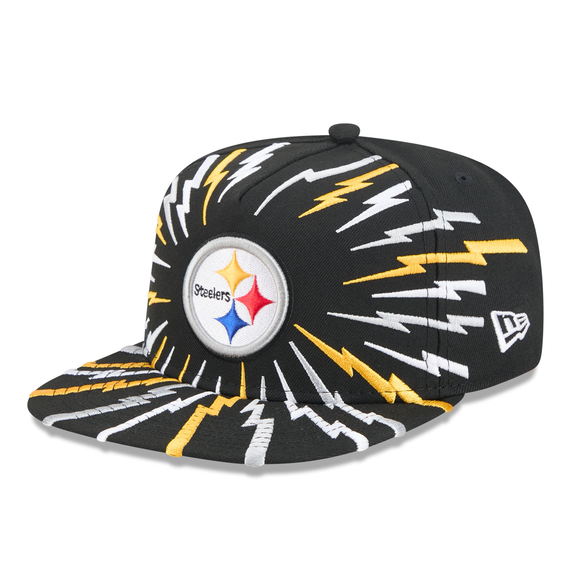 Casquette snapback New Era 9FIFTY Bolt A-Frame noire Pittsburgh Steelers pour homme