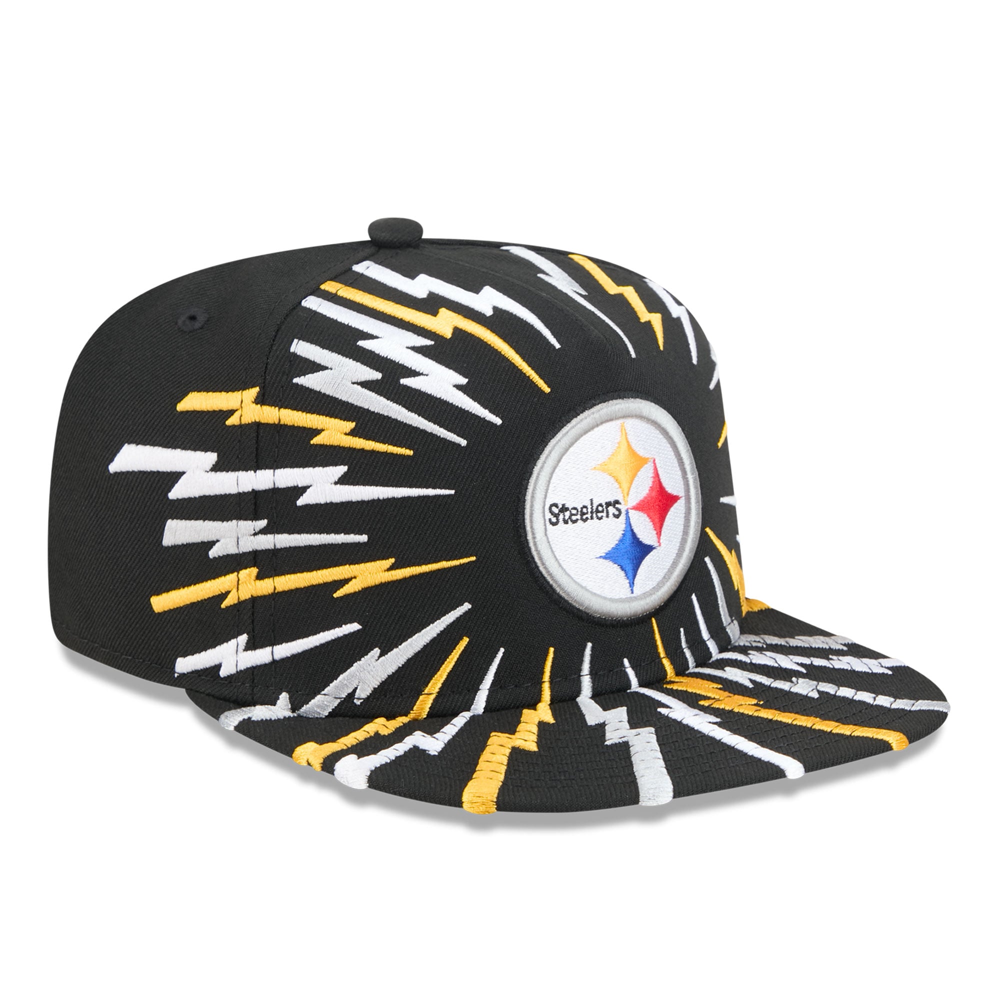 Casquette snapback New Era 9FIFTY Bolt A-Frame noire Pittsburgh Steelers pour homme