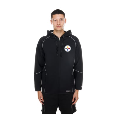  Pittsburgh Steelers New Era Combine Authentic Raglan Full-Zip Hoodie - Black