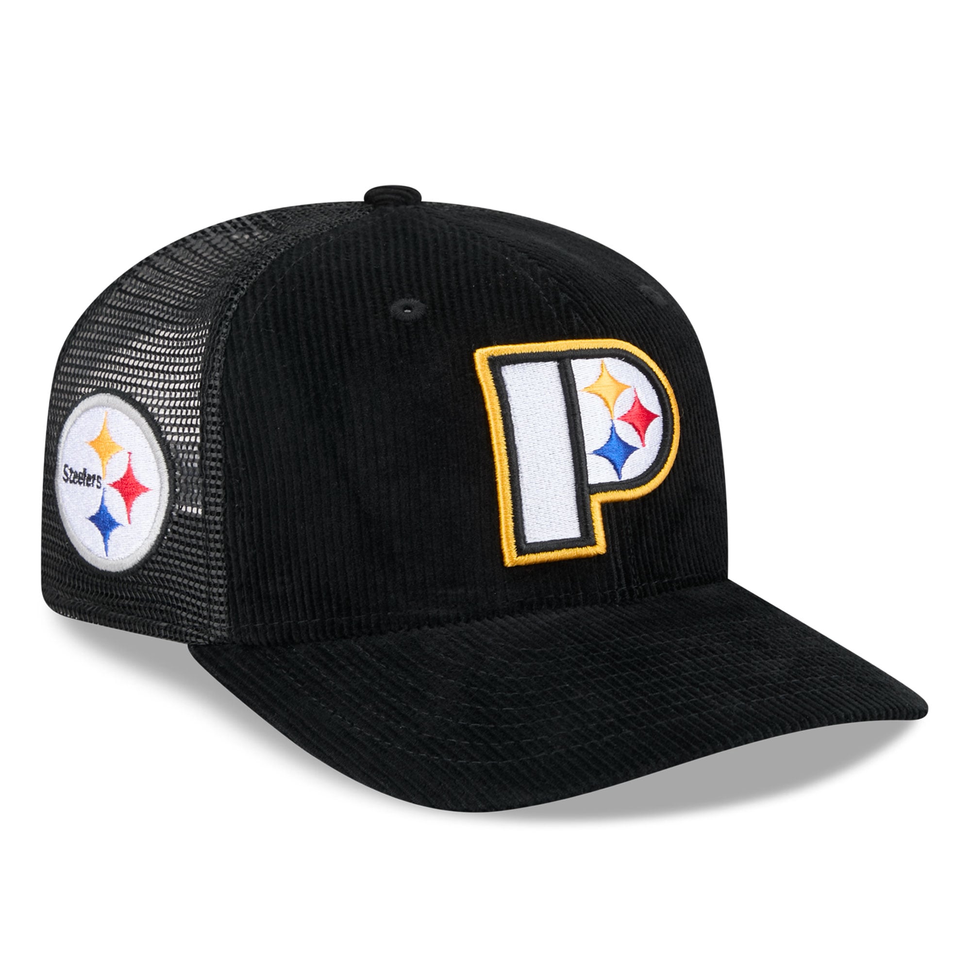 Men's New Era Black Pittsburgh Steelers Deceptor 9SEVENTY Adjustable Hat