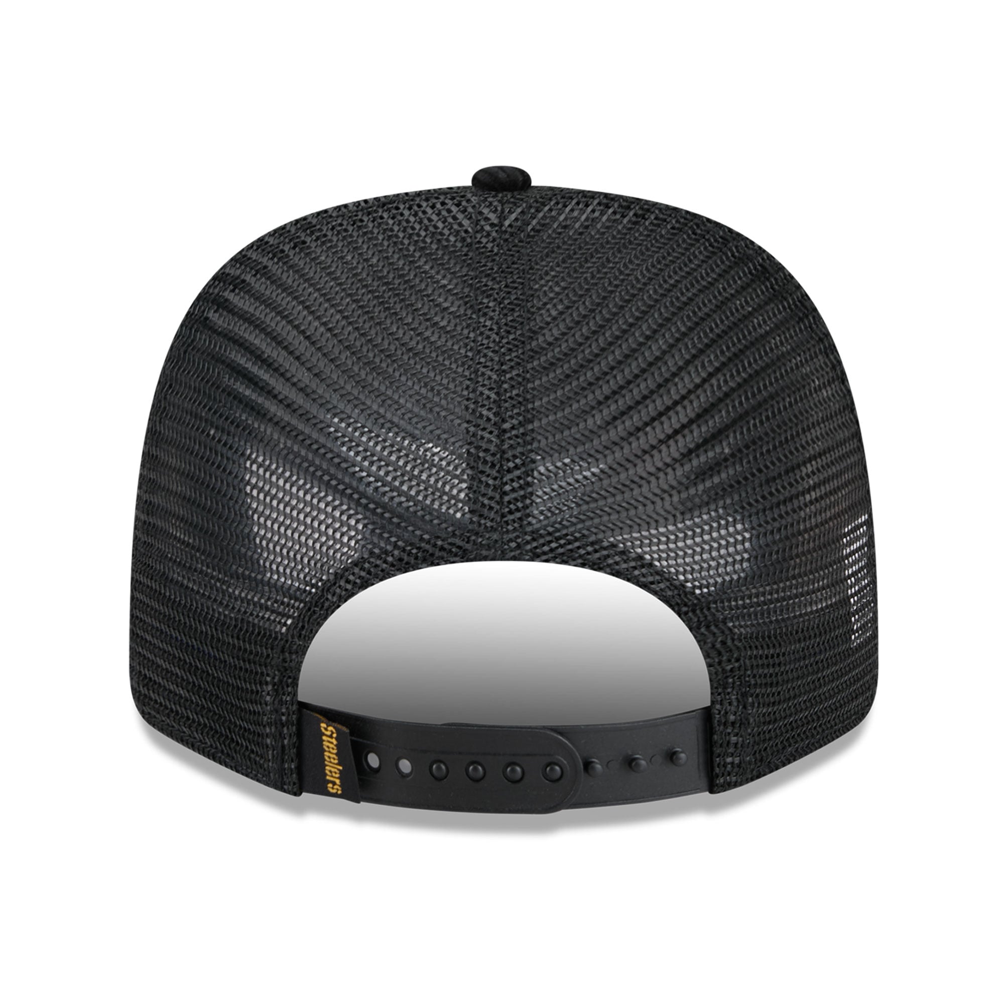 Men's New Era Black Pittsburgh Steelers Deceptor 9SEVENTY Adjustable Hat