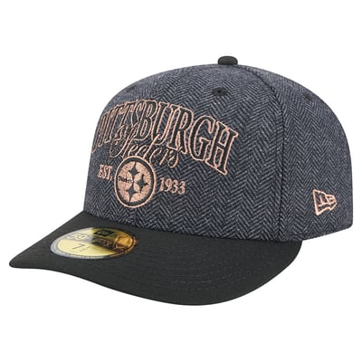 Pittsburgh Steelers New Era Faux Wool 59FIFTY Fitted Hat - Black