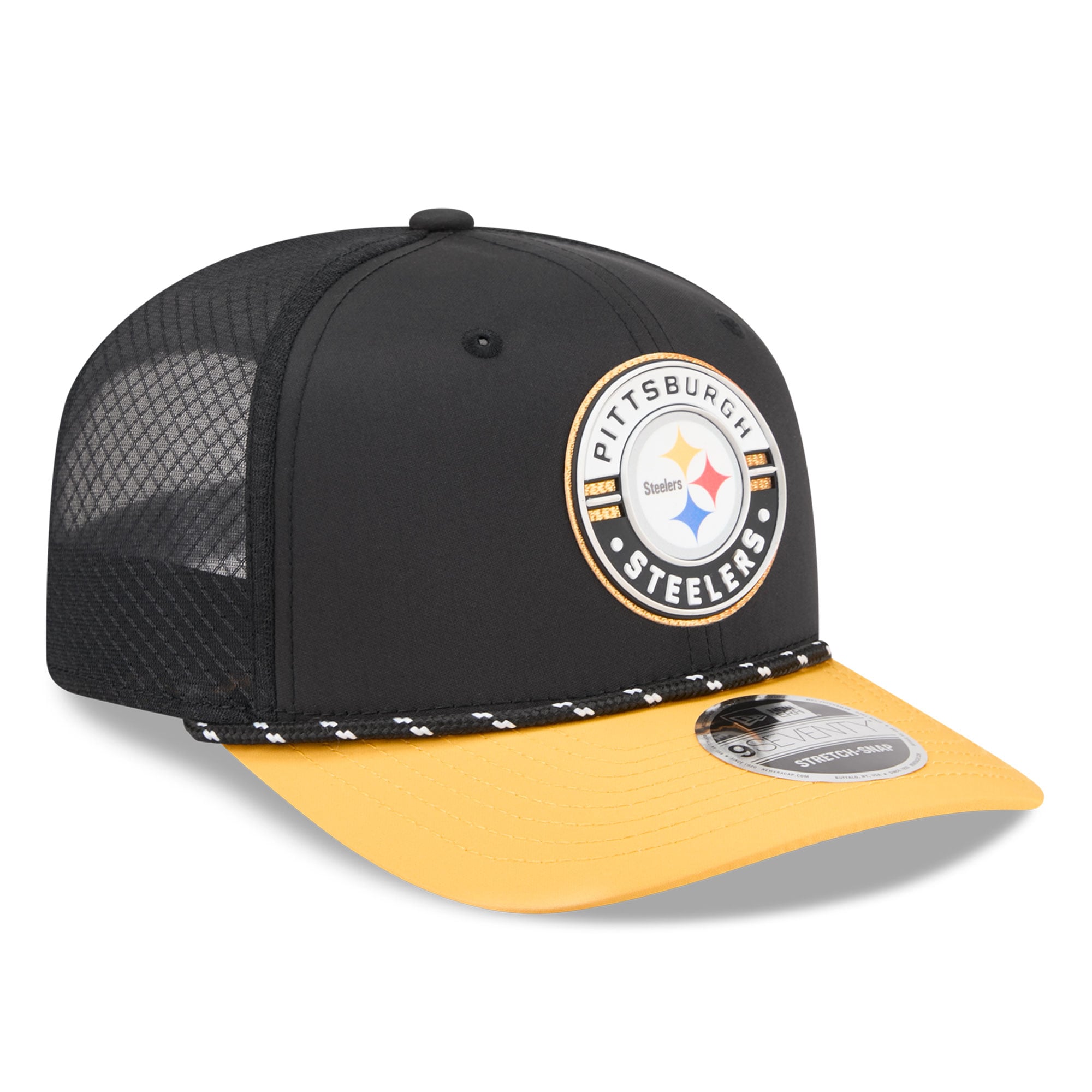 Casquette ajustable New Era noire Pittsburgh Steelers Game 9SEVENTY pour homme