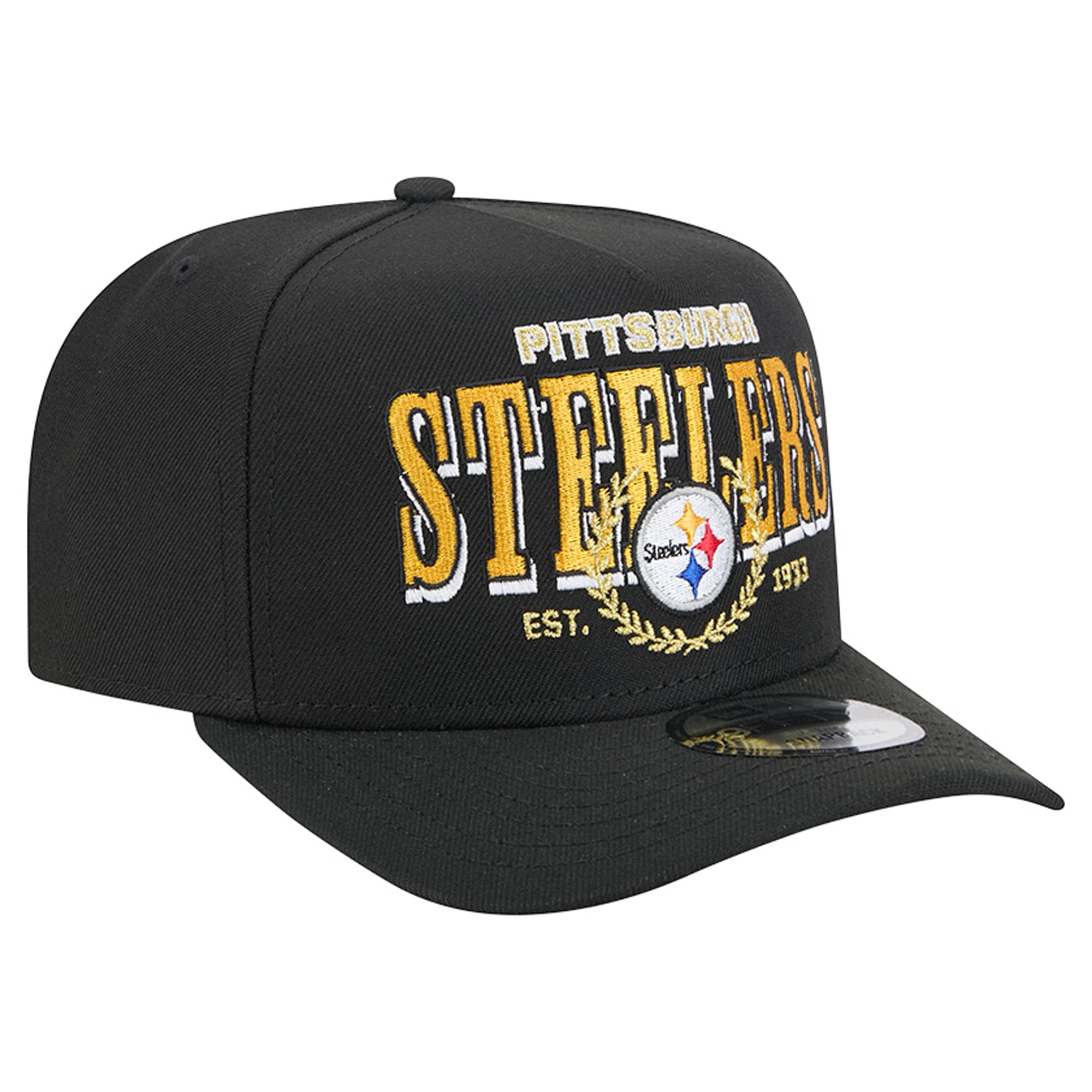 Casquette snapback New Era 9FIFTY Laurel A-Frame noire Pittsburgh Steelers pour homme